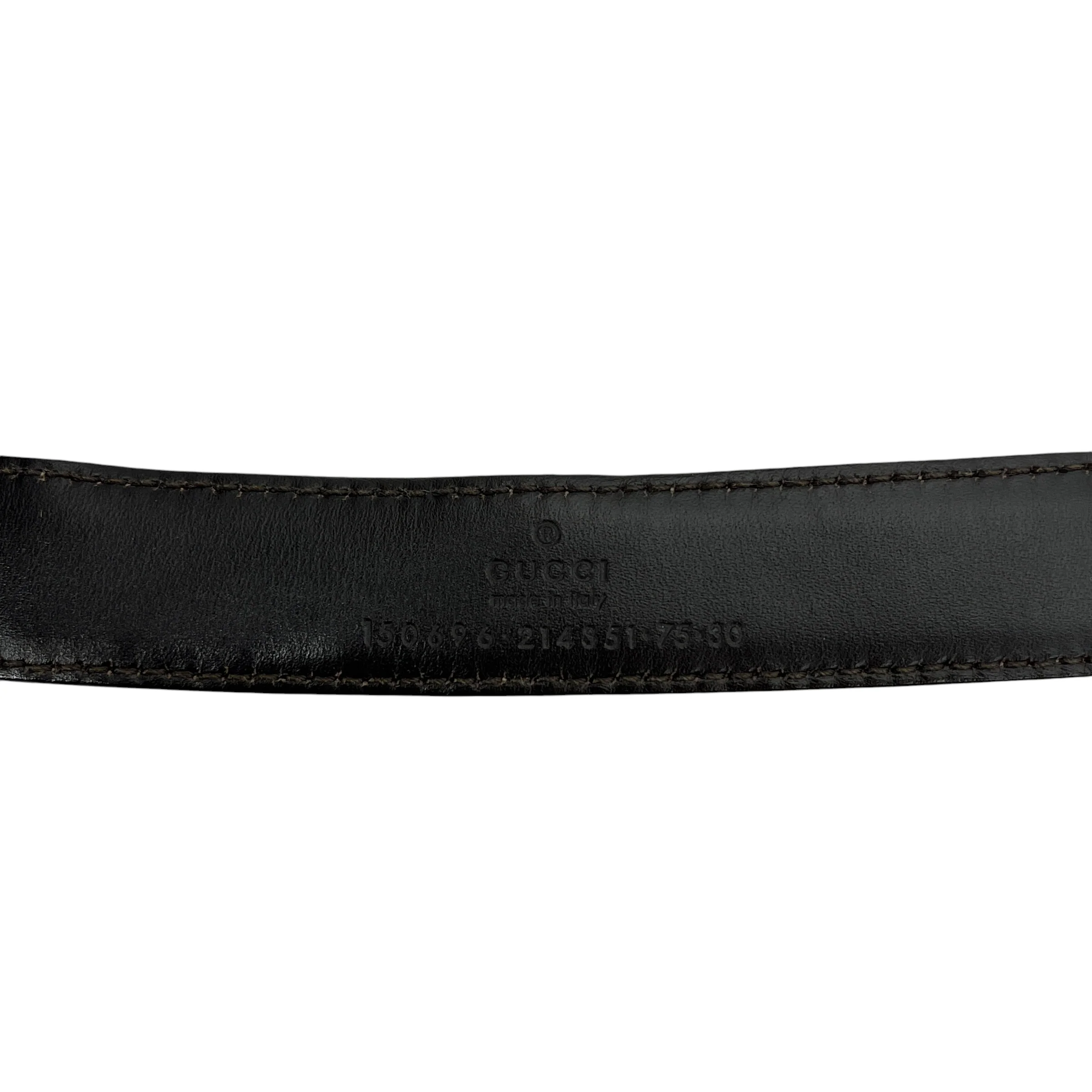 GUCCI/Belt/Monogram/Leather/CRM/HANGING GOLD CHAIN
