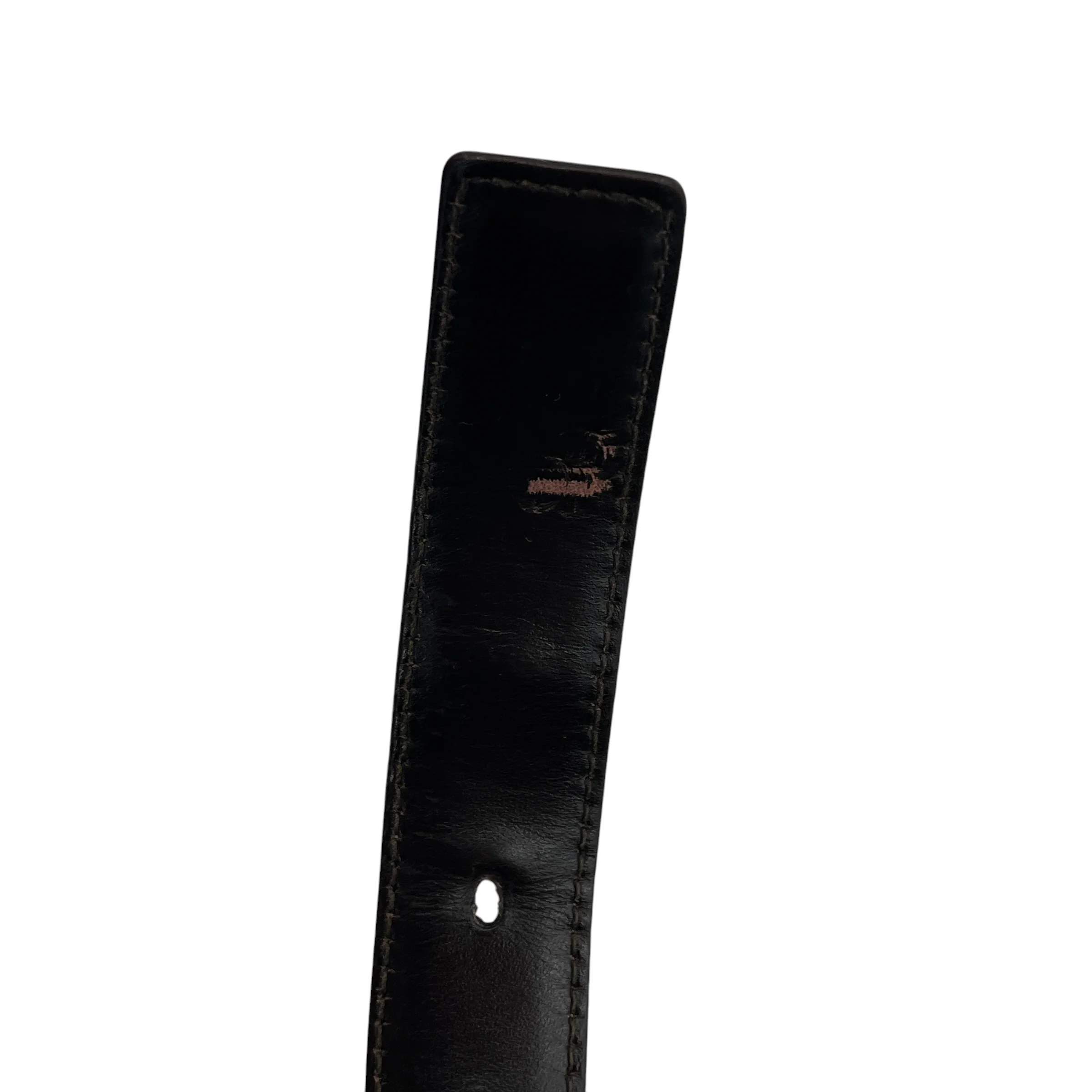 GUCCI/Belt/Monogram/Leather/CRM/HANGING GOLD CHAIN