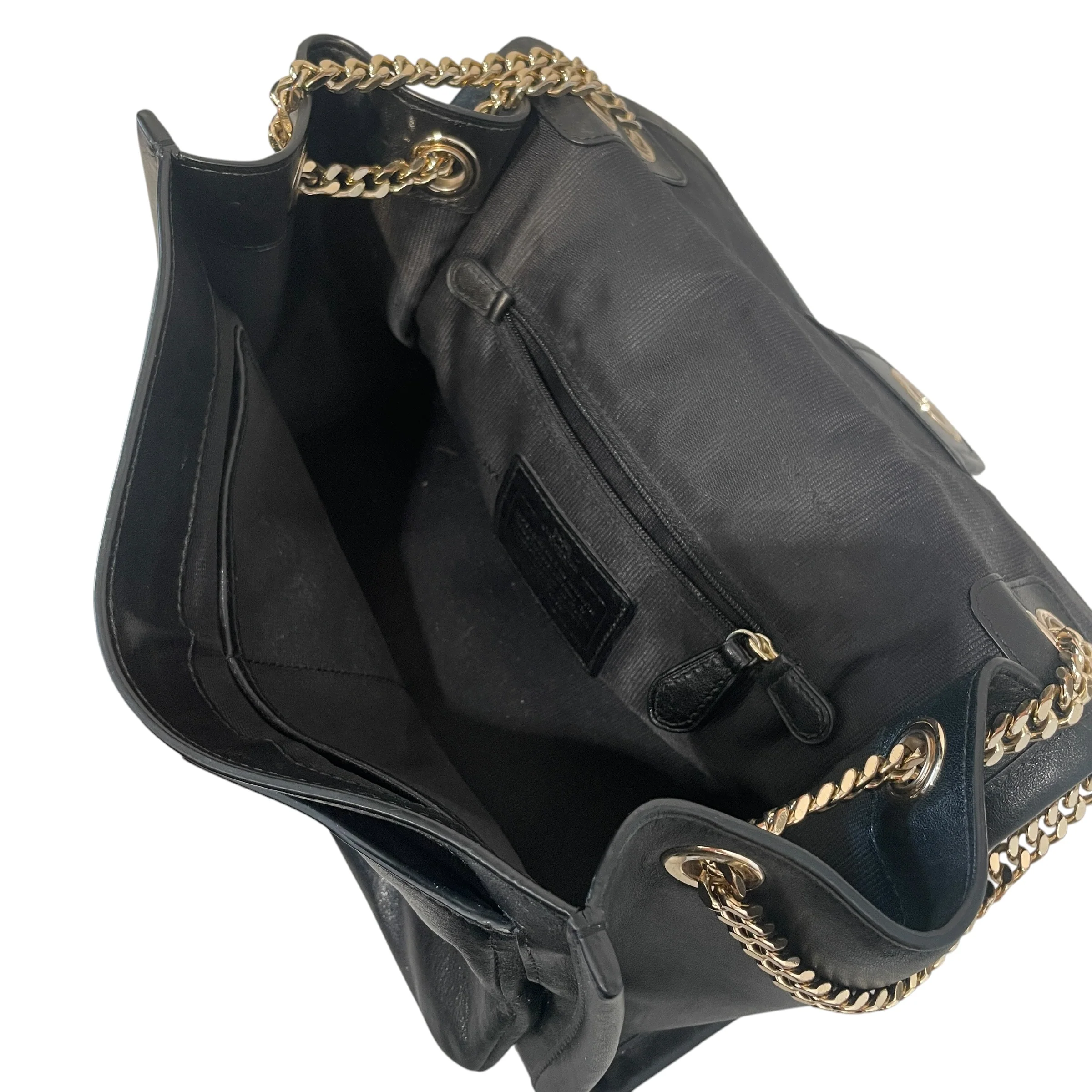 COACH/Hand Bag/Leather/BLK/Large Ranger Flap