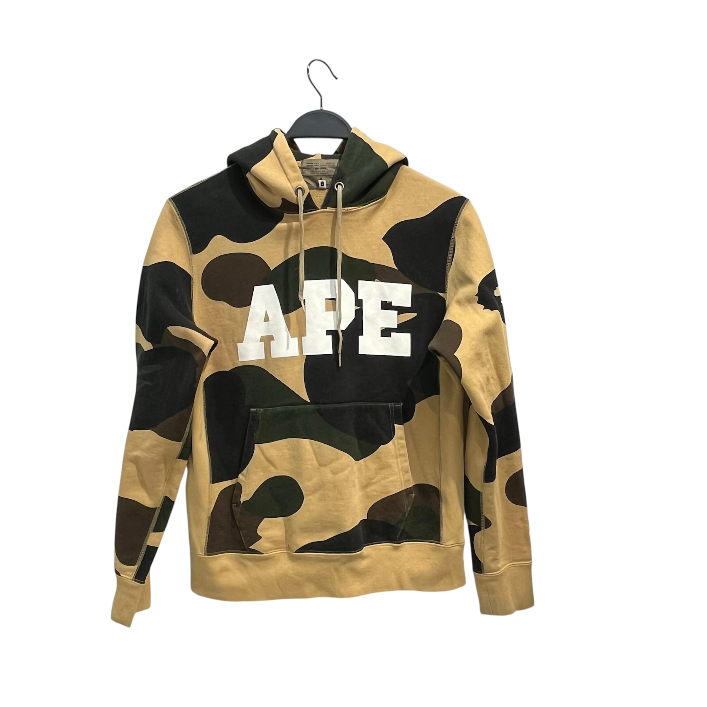 A BATHING APE/Hoodie/M/Camouflage/Cotton/GRN/Pullover/LARGE APE IN WHITE