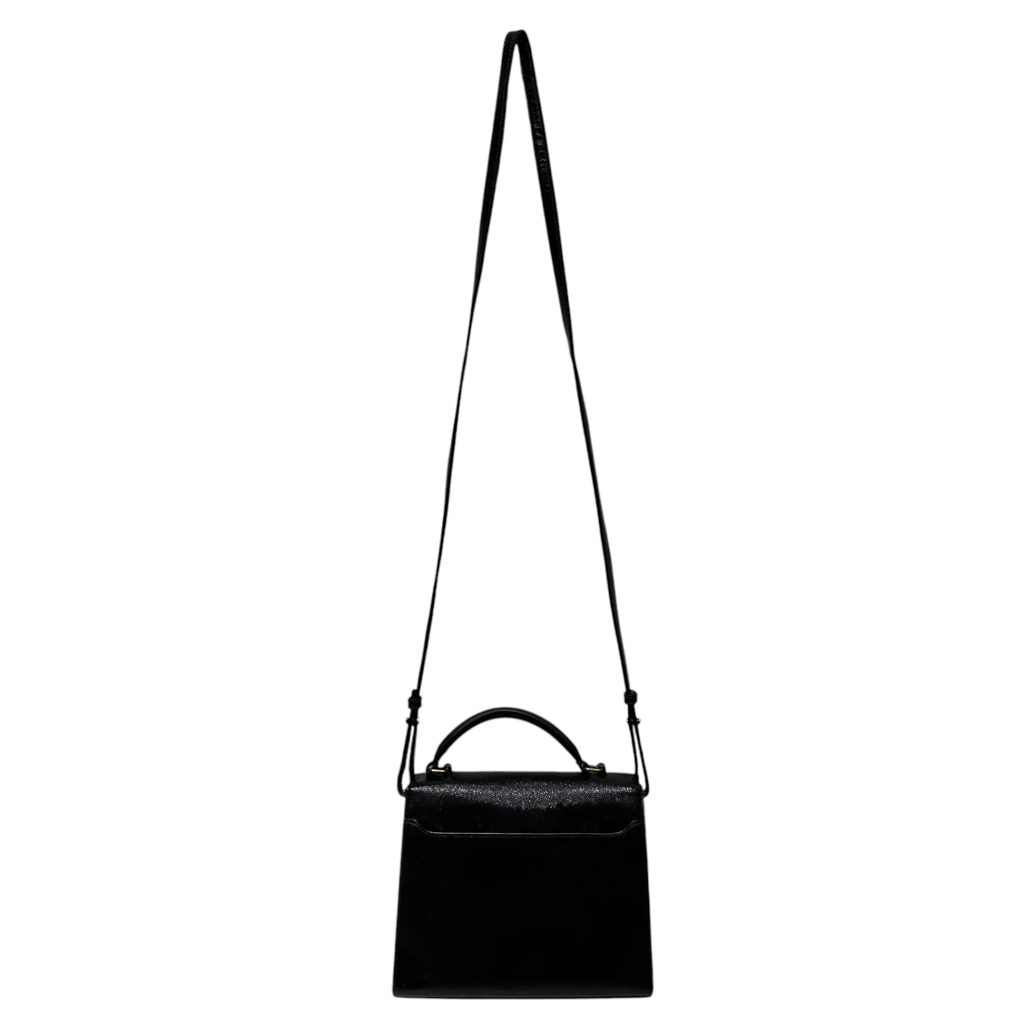 YVES SAINT LAURENT/Cross Body Bag/Leather/BLK/Cassandra Top Handle Mini
