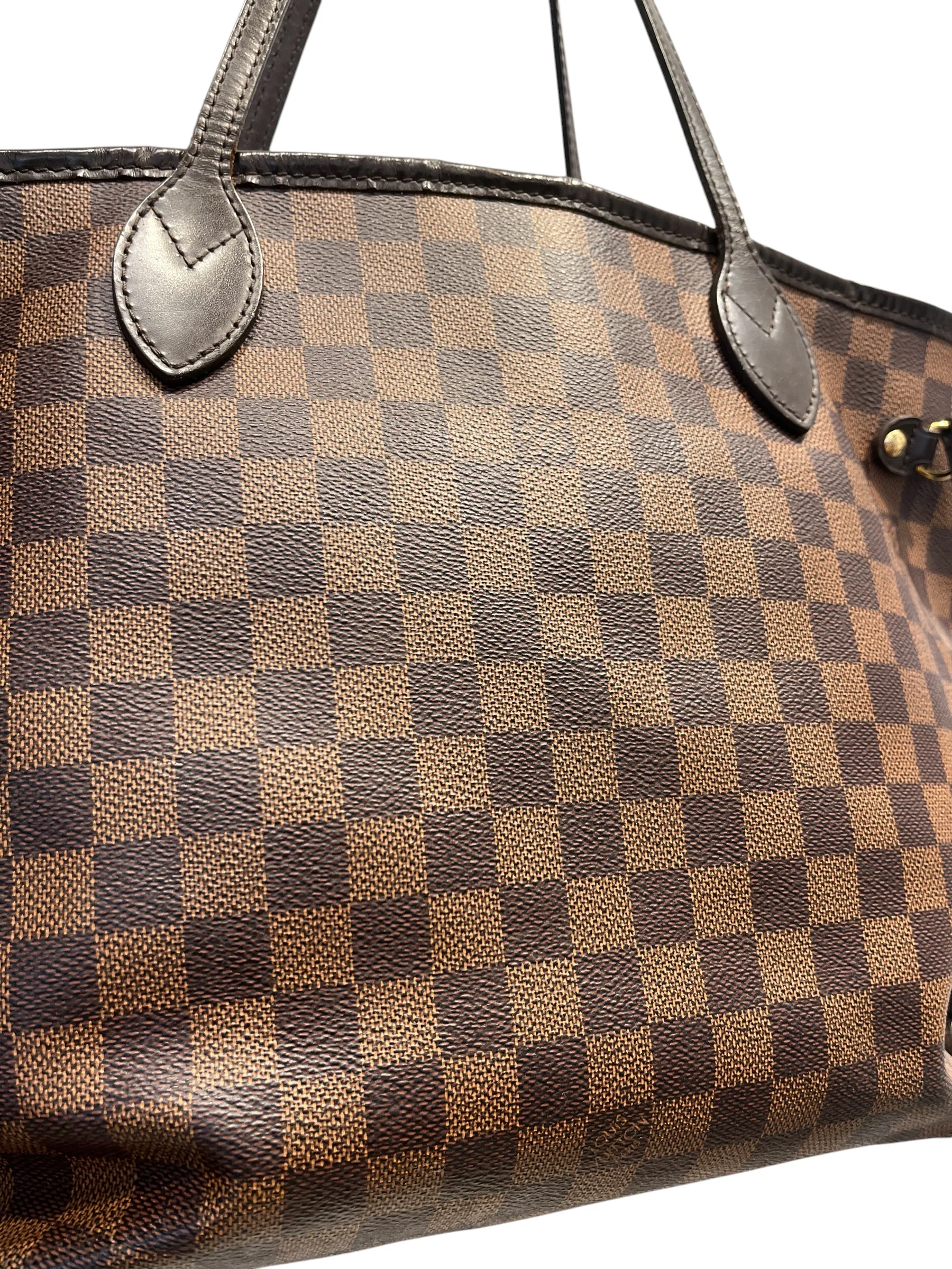 LOUIS VUITTON/Tote Bag/Monogram/Leather/BRW/DAMIER NEVERFULL MM