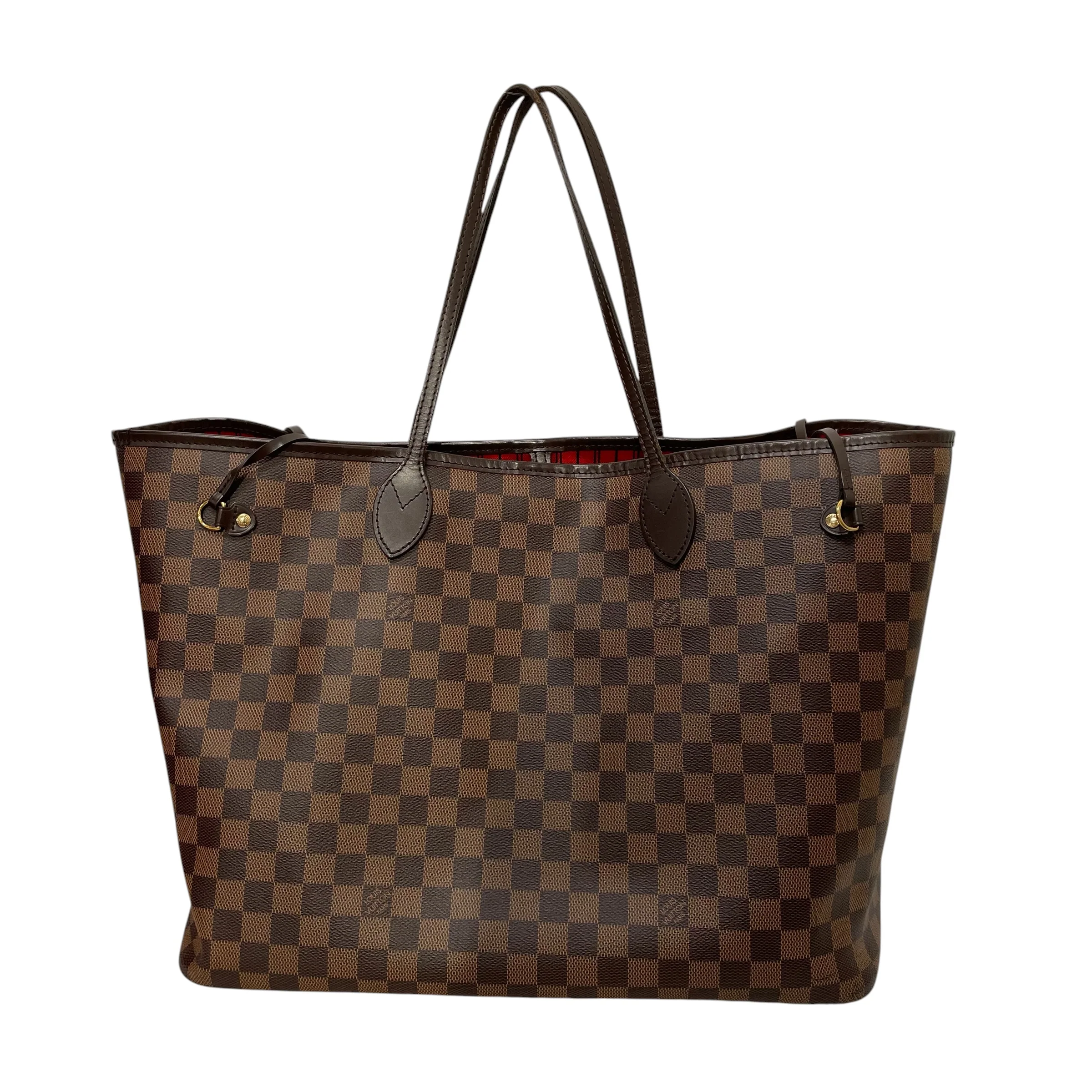LOUIS VUITTON/Tote Bag/Monogram/Leather/BRW/NEVERFULL MM DAMIER EBENE