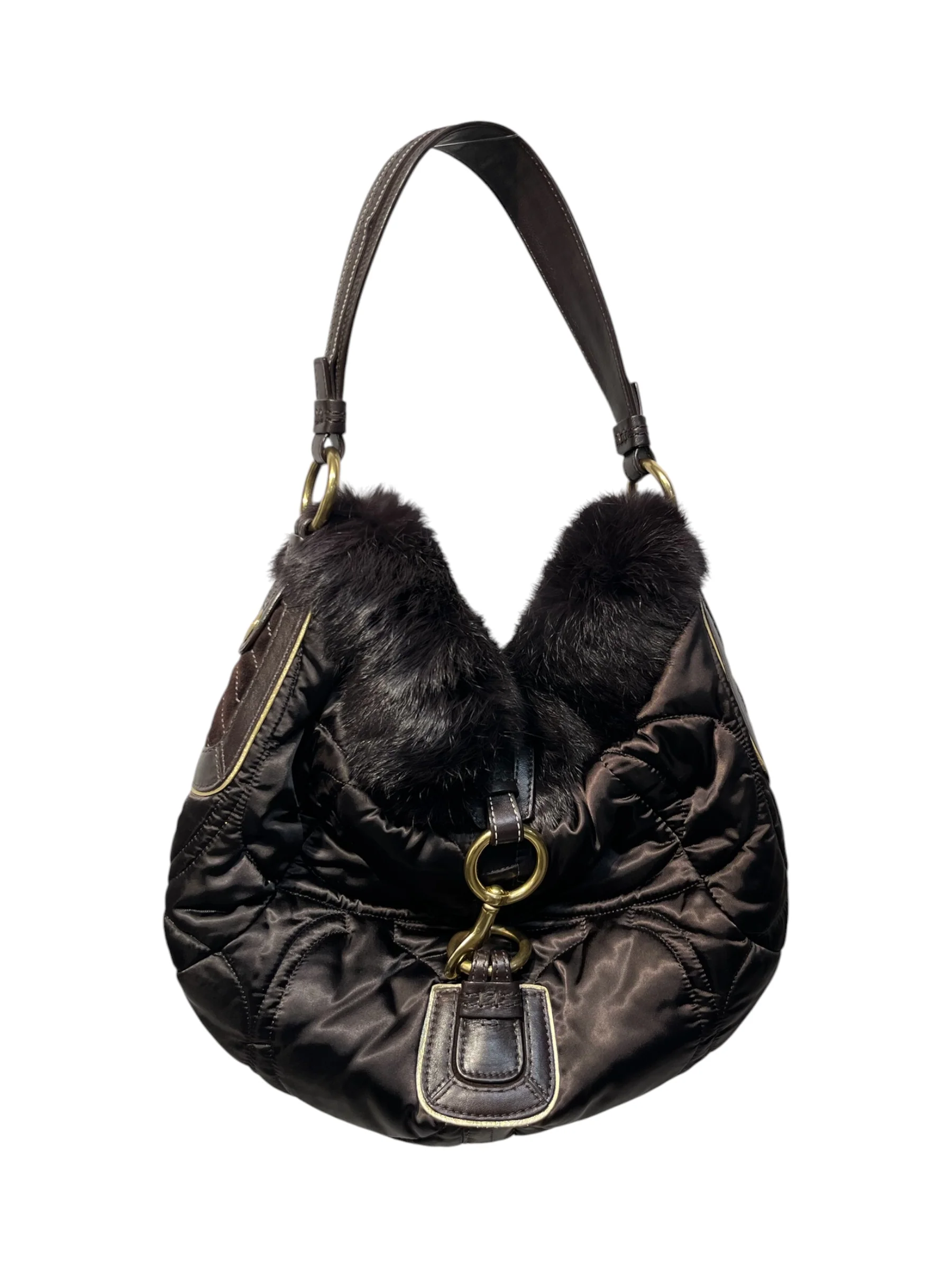 COACH/Hand Bag/BRW/Ski Soho Hobo Bag