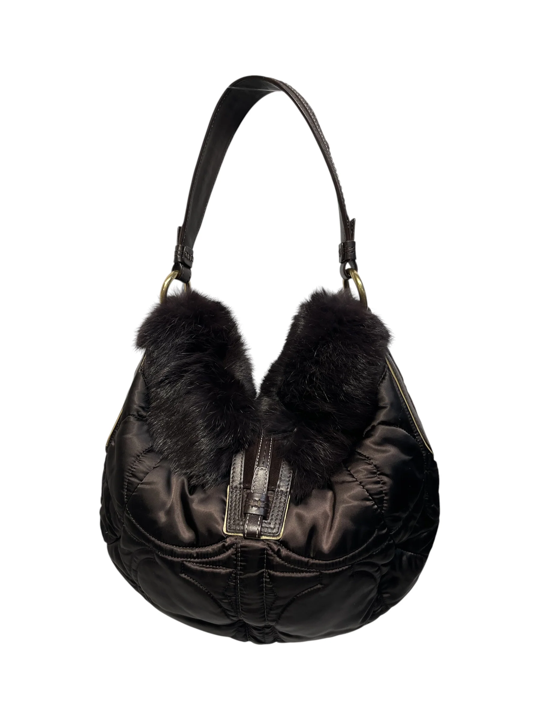COACH/Hand Bag/BRW/Ski Soho Hobo Bag