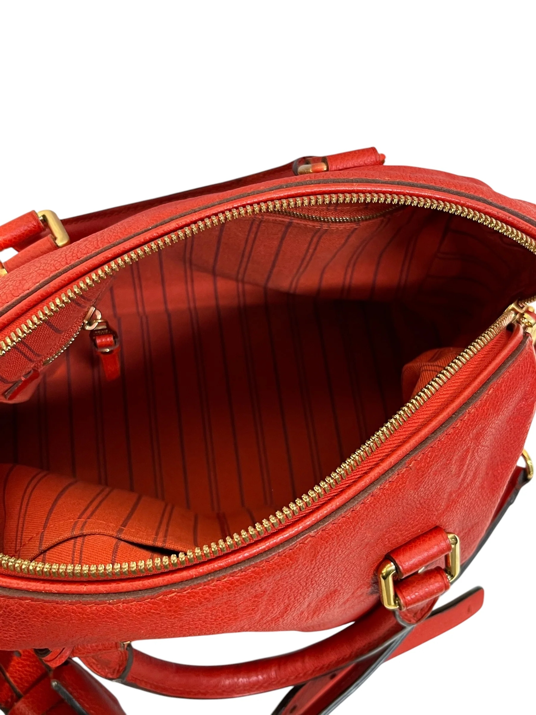LOUIS VUITTON/Cross Body Bag/Monogram/Leather/RED/Empreinte Speedy Bandouliere