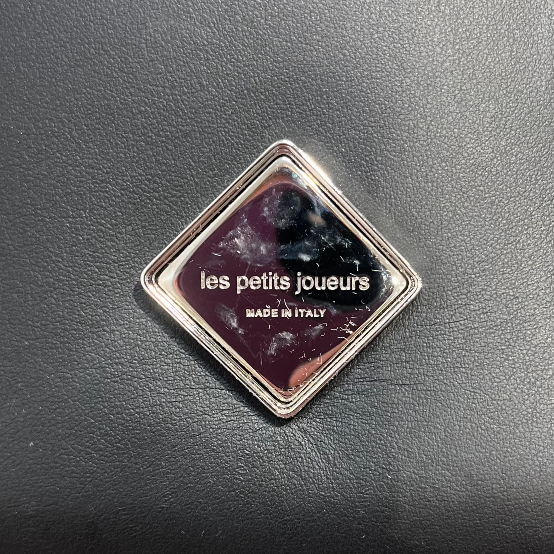 LES PETIT JOUEURS/Hand Bag/Leather/BLK/BEADE-RED BLK WHT