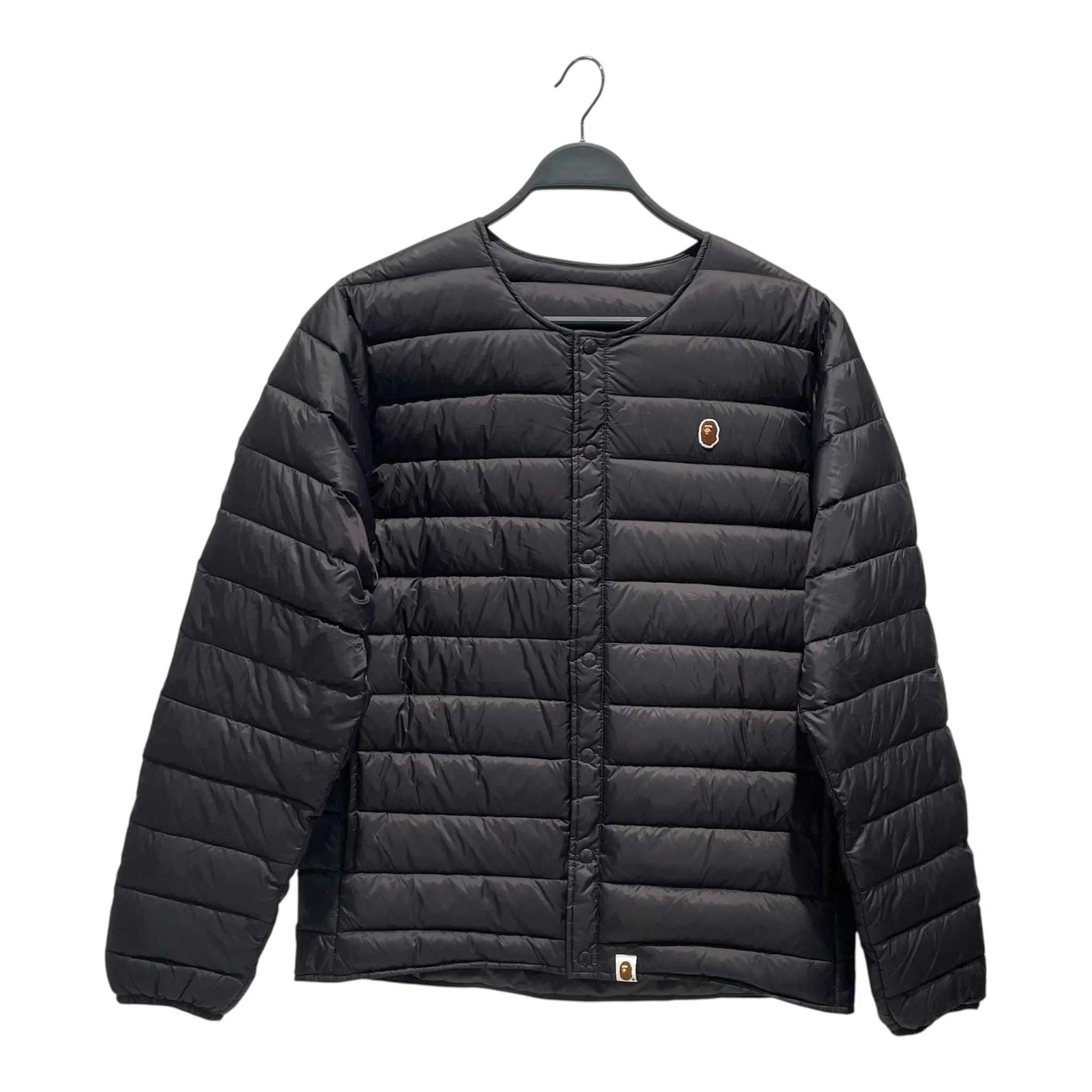 A BATHING APE/Puffer Jkt/L/Nylon/BLK/Happy New Year Lightweight