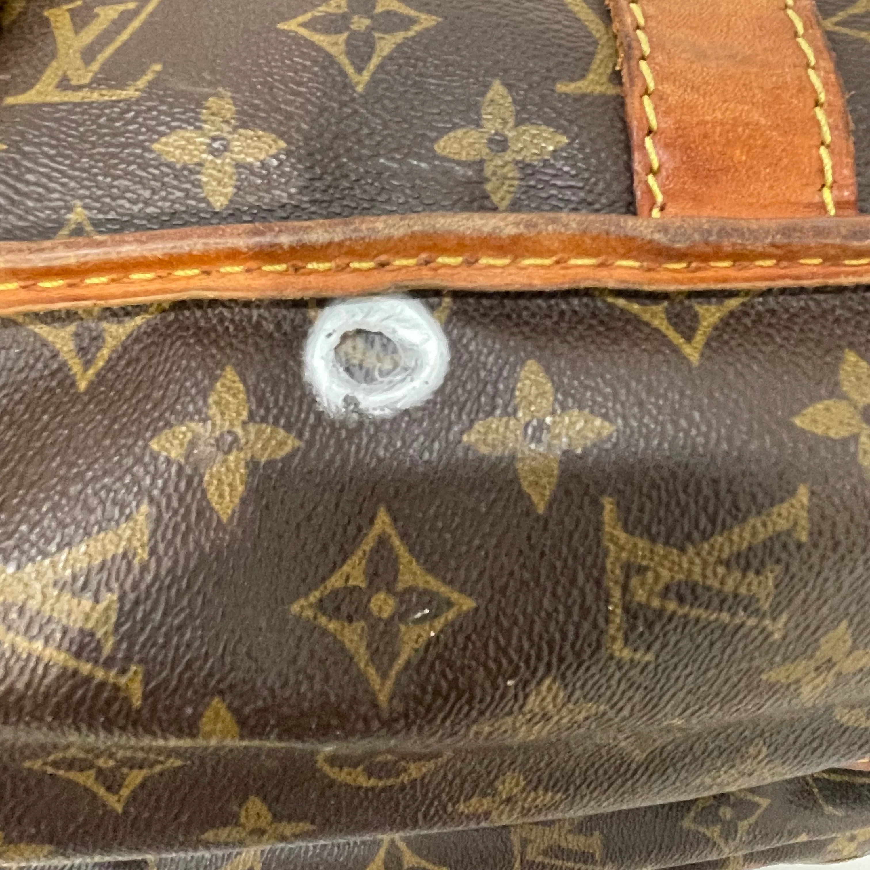 LOUIS VUITTON/Cross Body Bag/Monogram/Leather/BRW/MONOGRAM HUNTING BAG VINTAGE