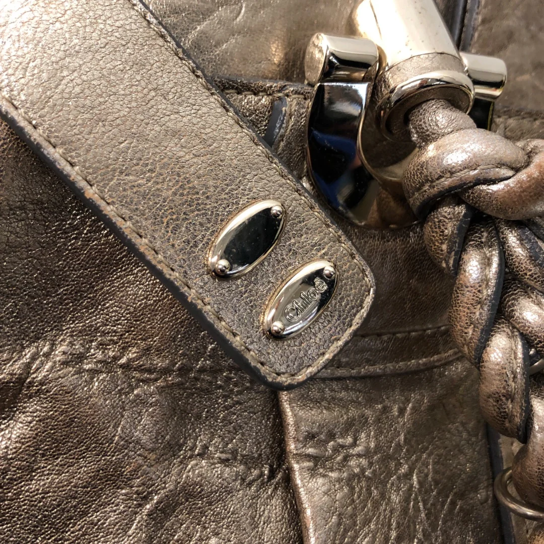Chloe/Tote Bag/GLD/matallic gold tote heloise