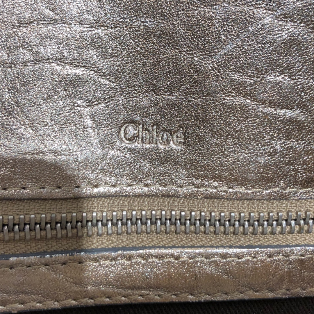 Chloe/Tote Bag/GLD/matallic gold tote heloise