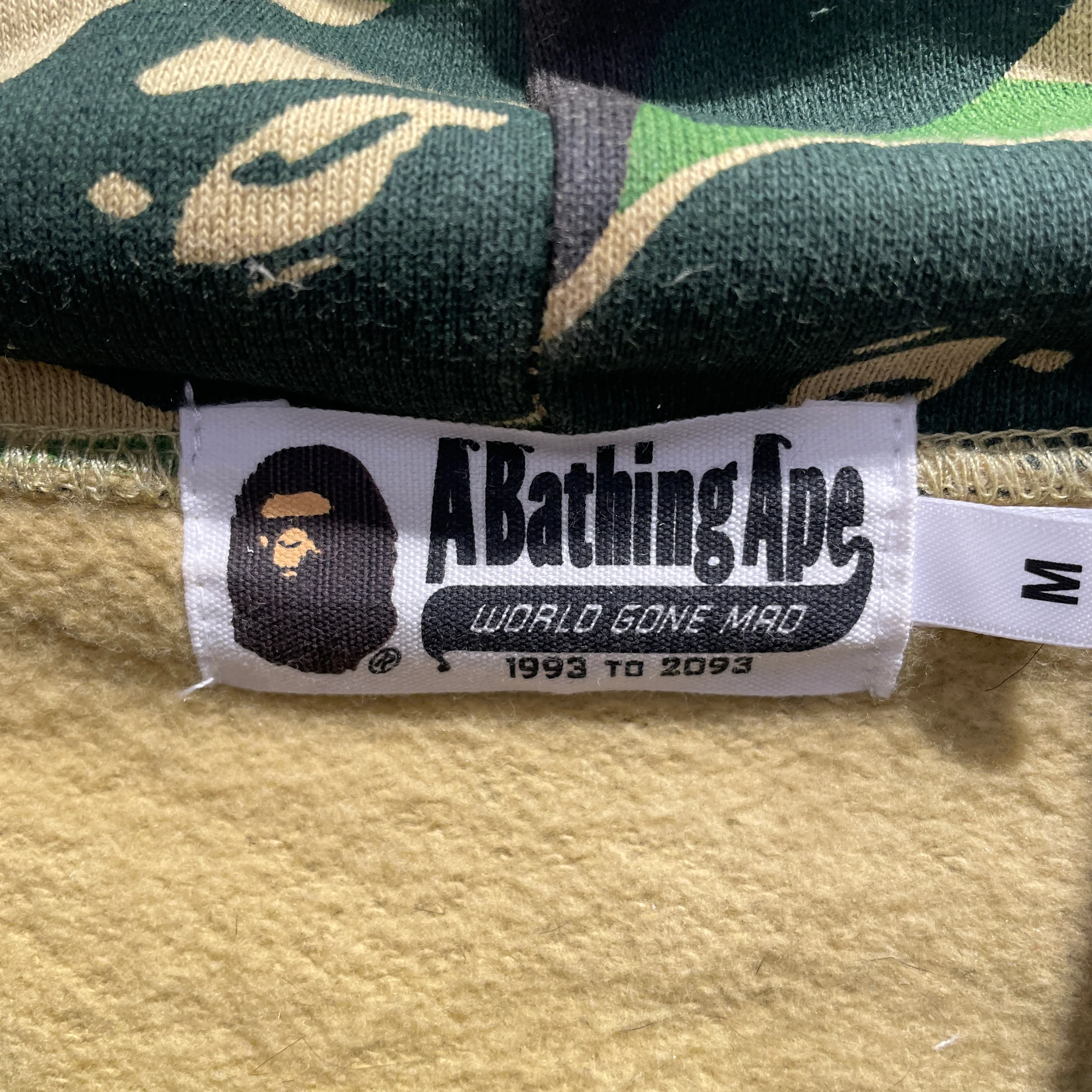A BATHING APE/Hoodie/M/Camouflage/Cotton/KHK/2nd Camo ABC Hoodie