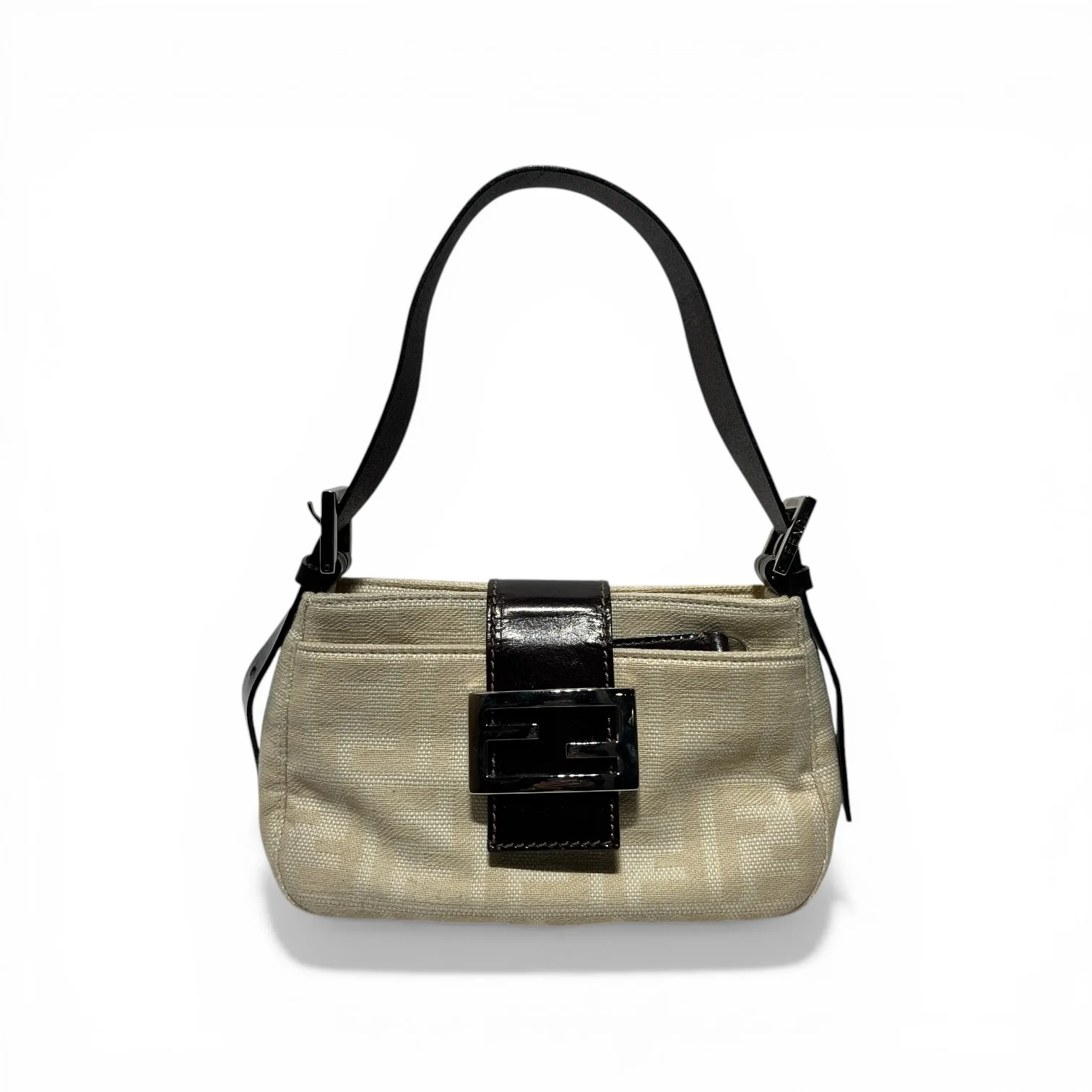 FENDI/Hand Bag/Cotton/BEG/zucca momma baguette