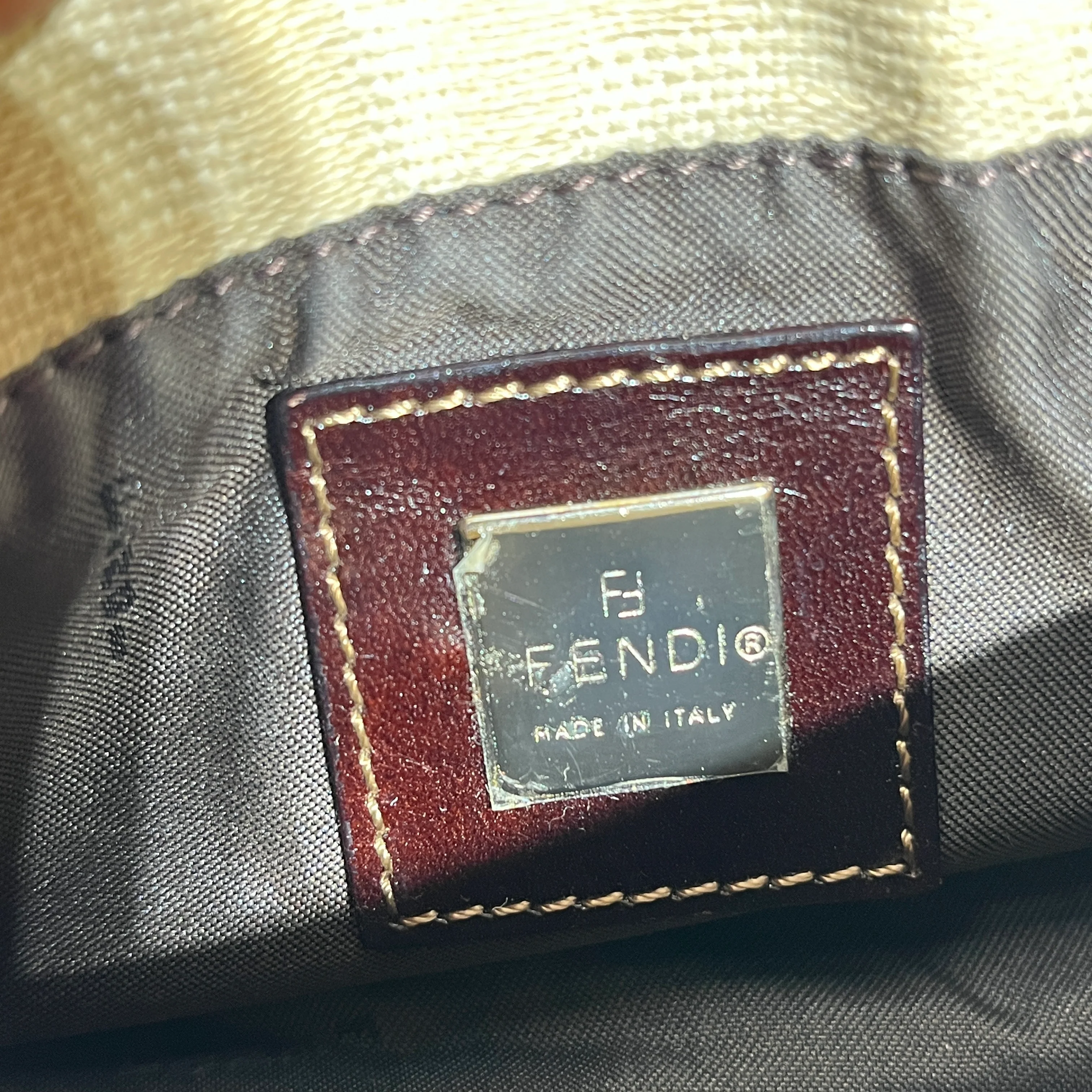 FENDI/Hand Bag/Cotton/BEG/zucca momma baguette