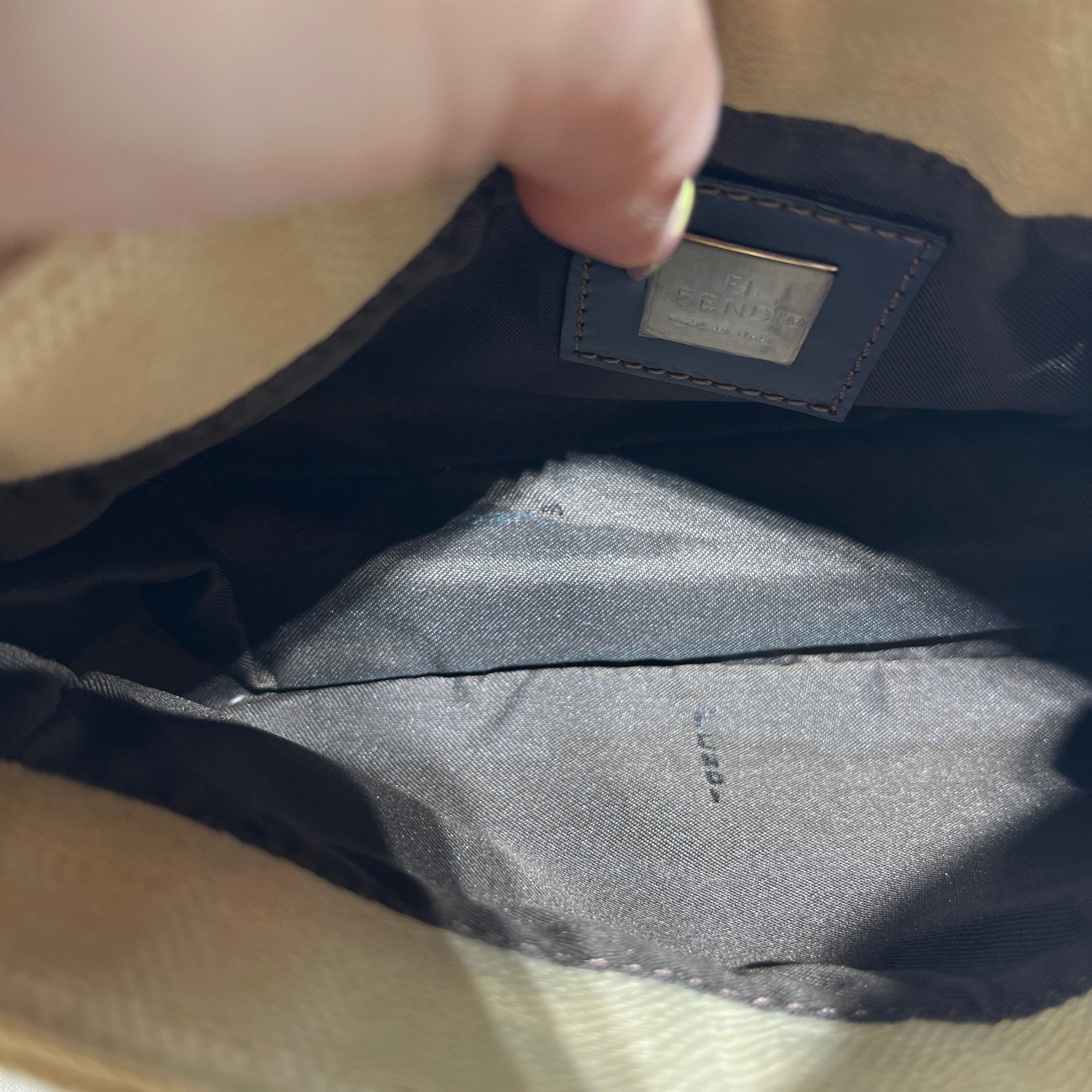 FENDI/Hand Bag/Cotton/BEG/zucca momma baguette