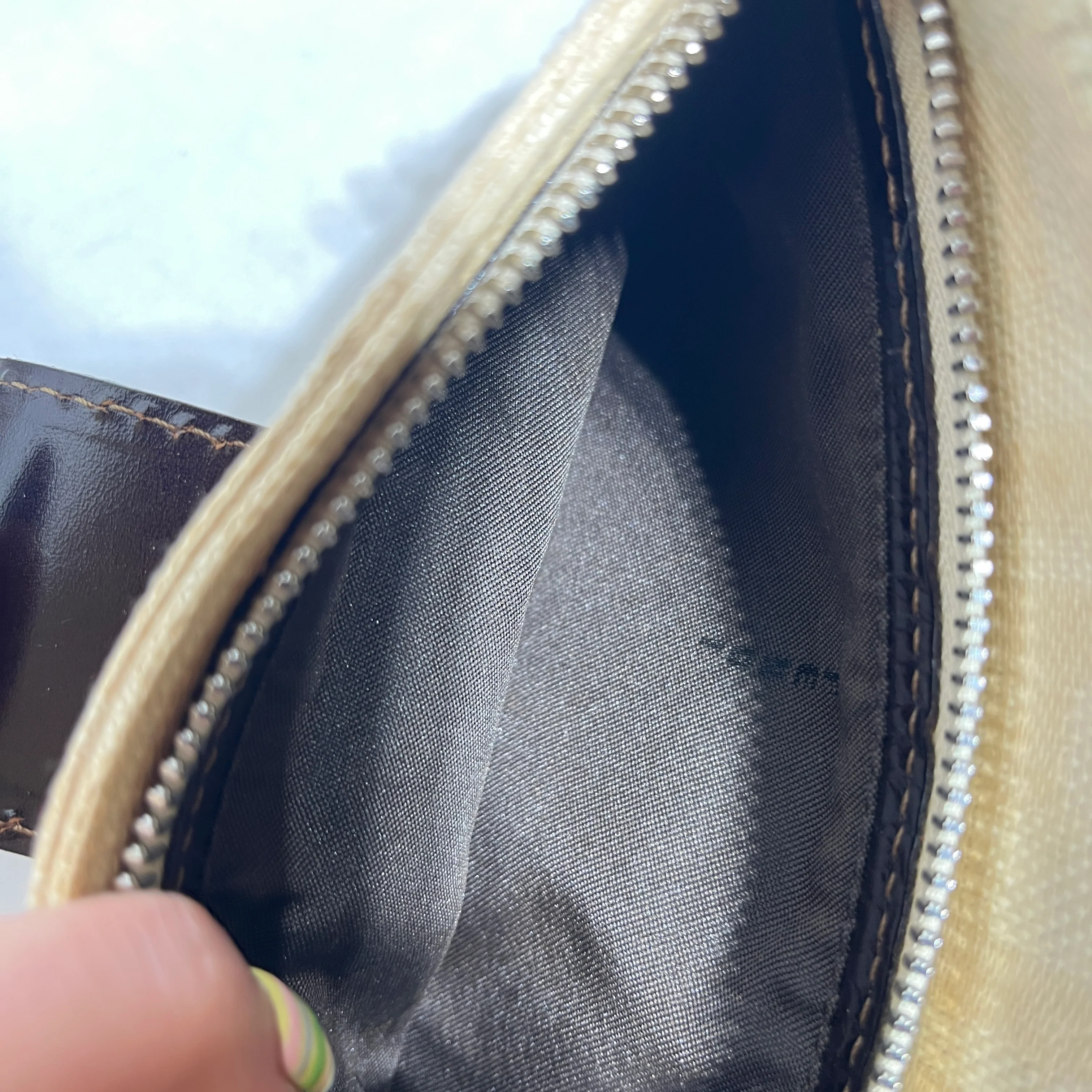 FENDI/Hand Bag/Cotton/BEG/zucca momma baguette