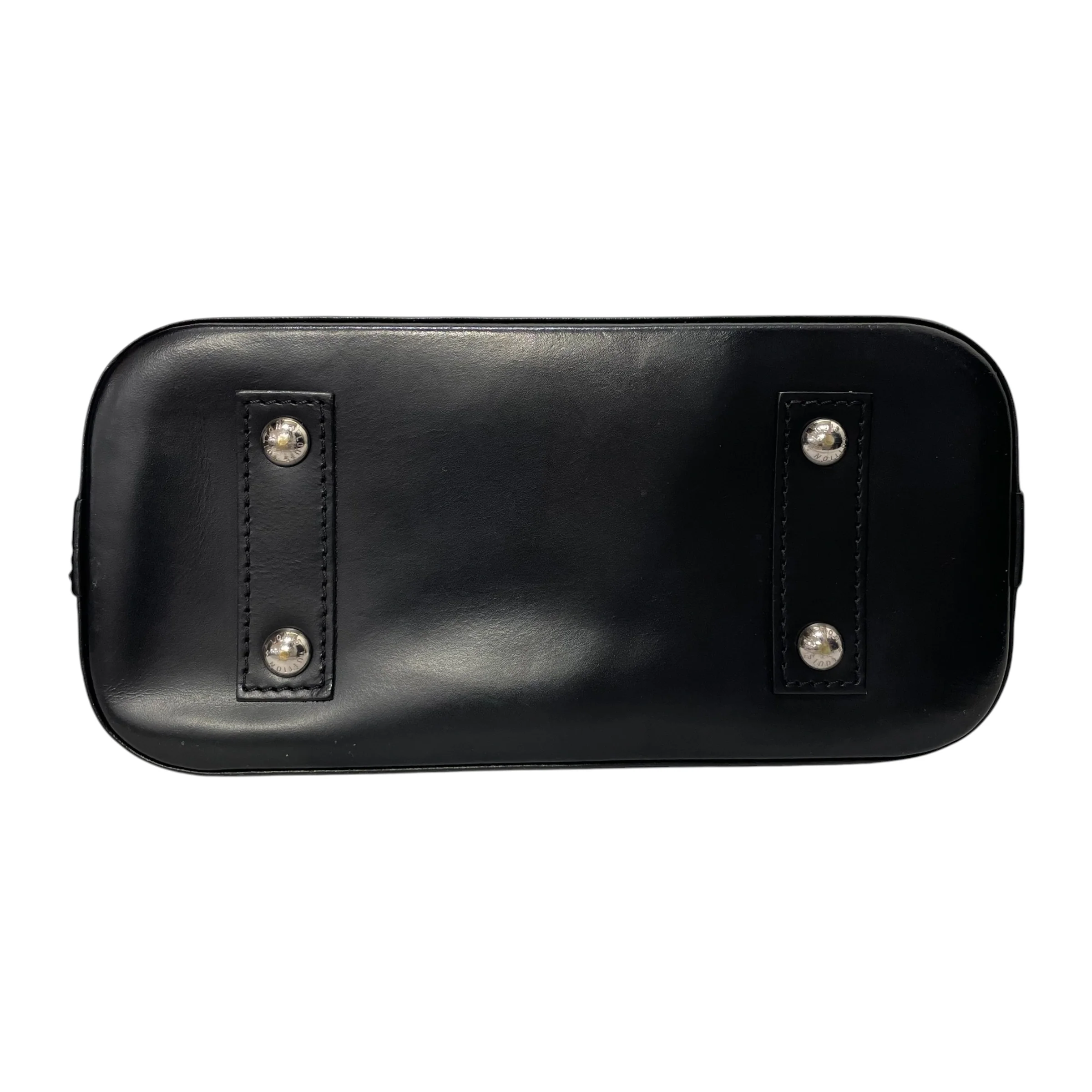 LOUIS VUITTON/Cross Body Bag/Stripe/Leather/BLK/Alma Epi