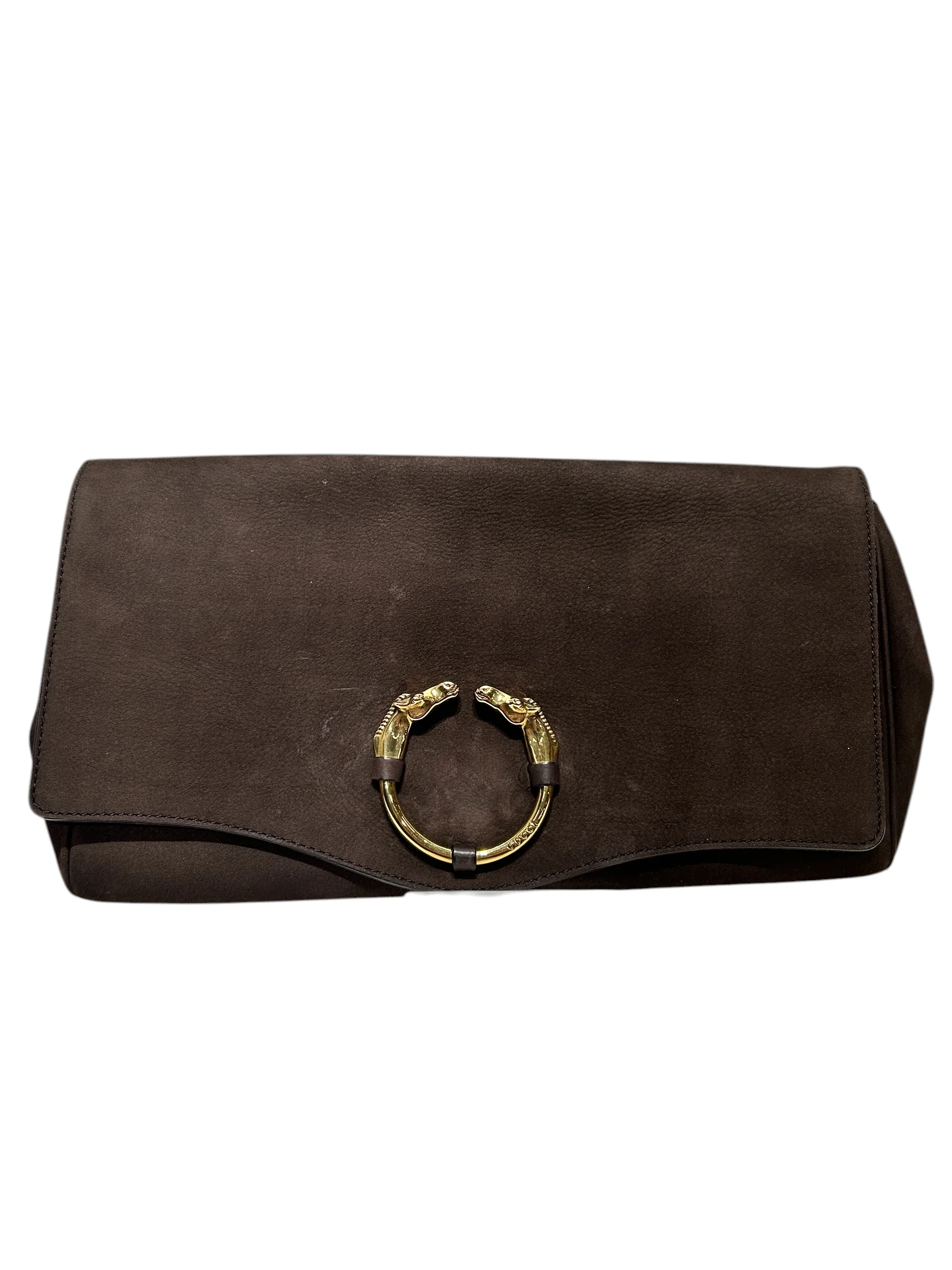 GUCCI/Clutch Bag/Leather/BRW/RIBOT HORSE HEAD CLUTCH