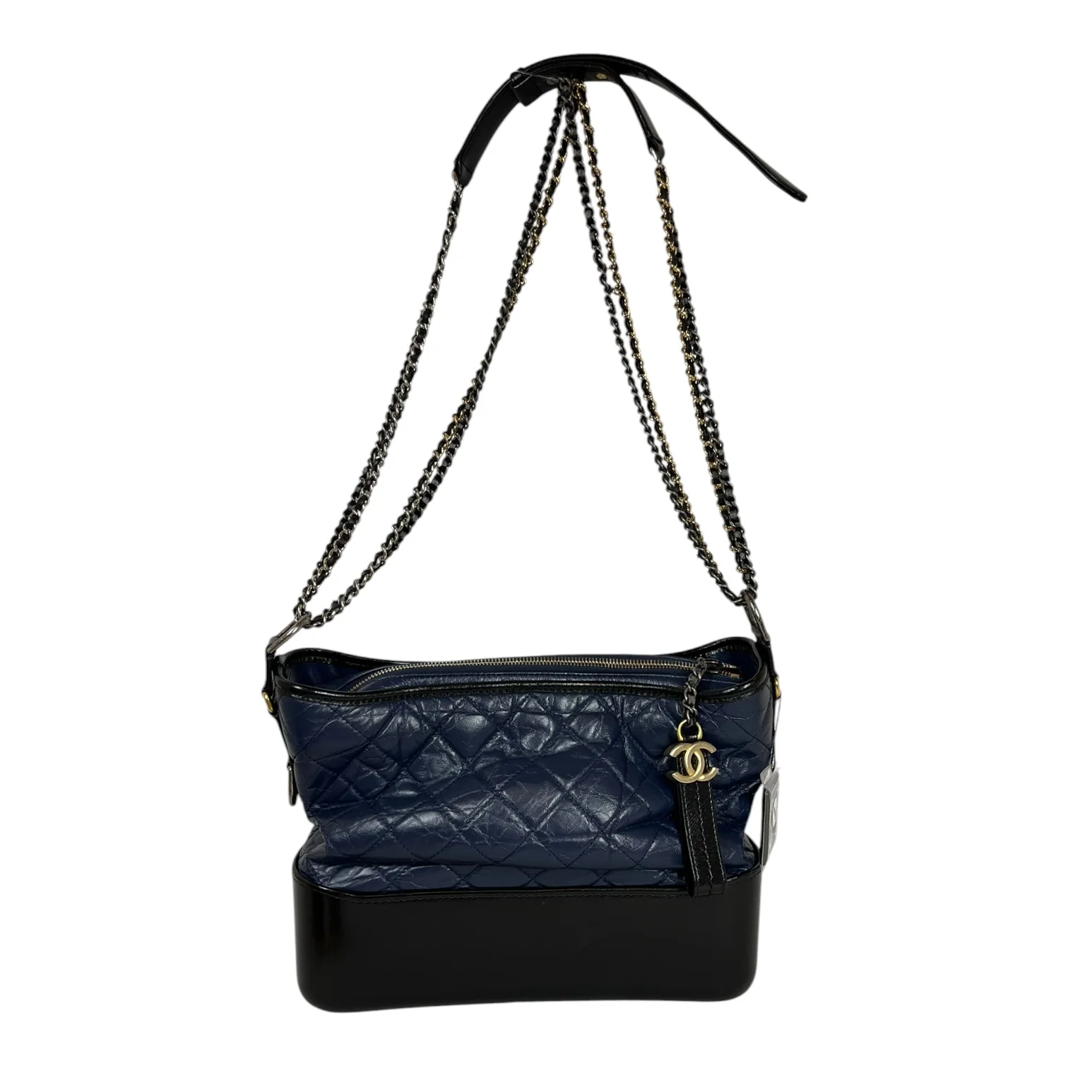 CHANEL/Cross Body Bag/Lambskin/NVY/CC Logo Gabrielle Shoulder Bag