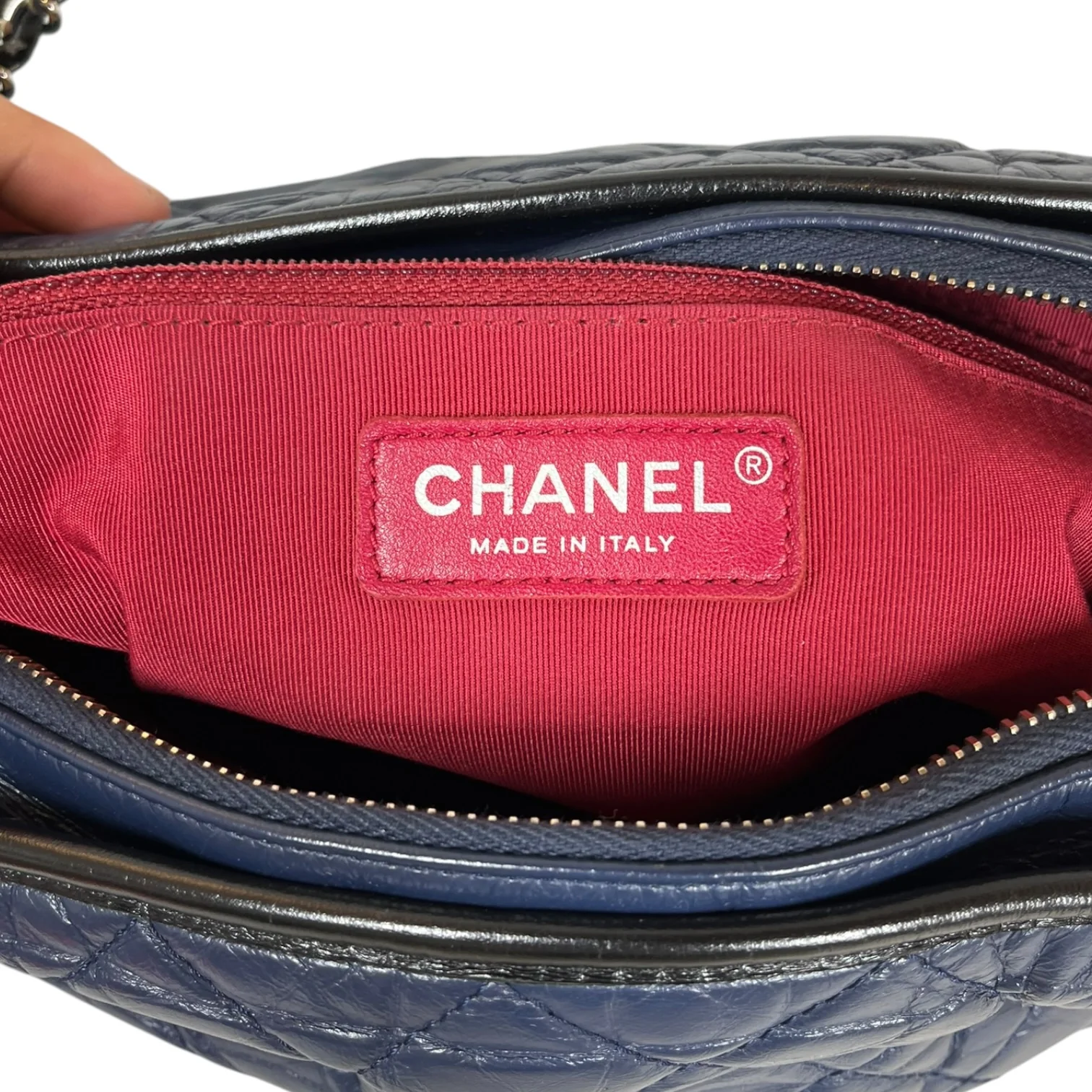 CHANEL/Cross Body Bag/Lambskin/NVY/CC Logo Gabrielle Shoulder Bag