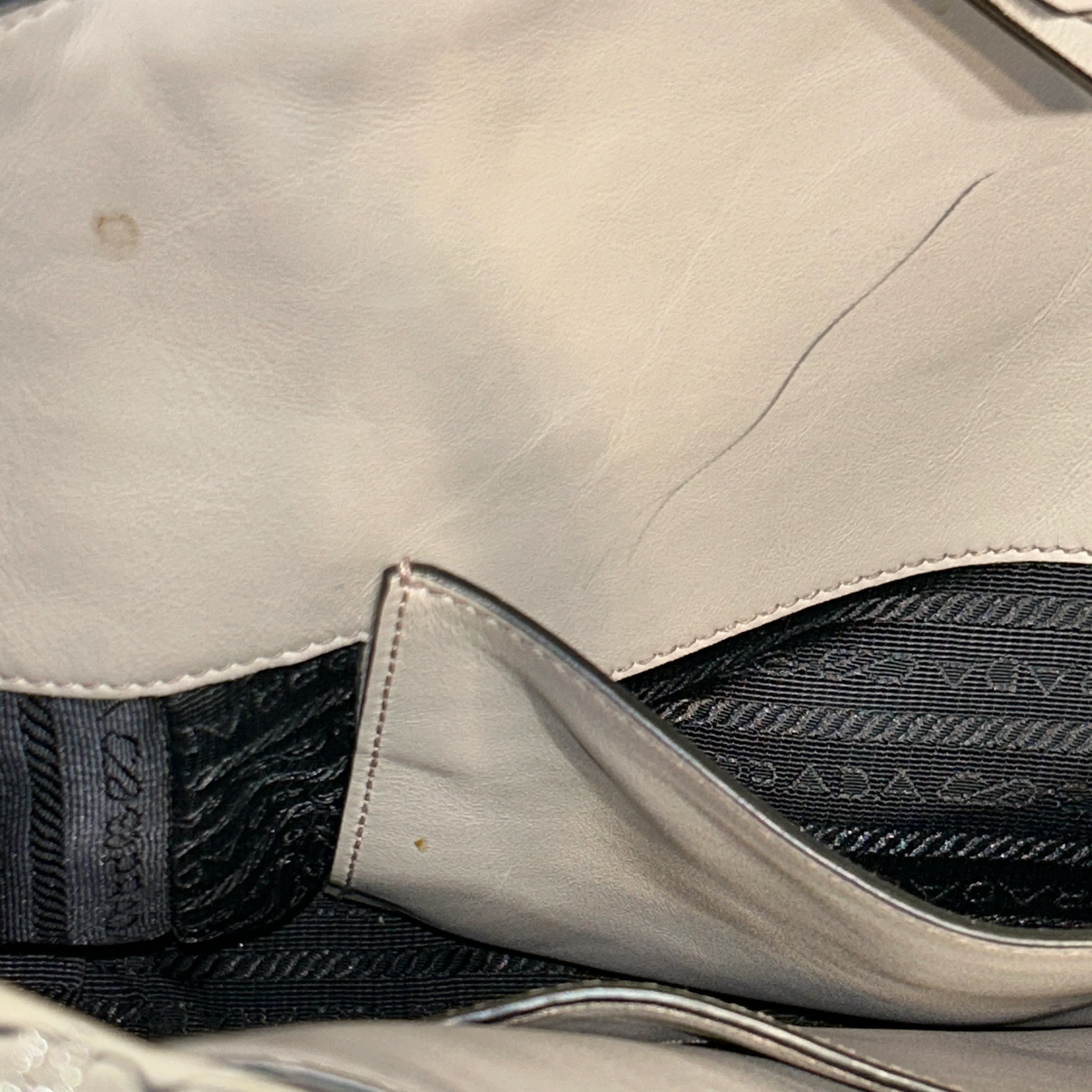 PRADA/Tote Bag/Leather/CRM/leather concept