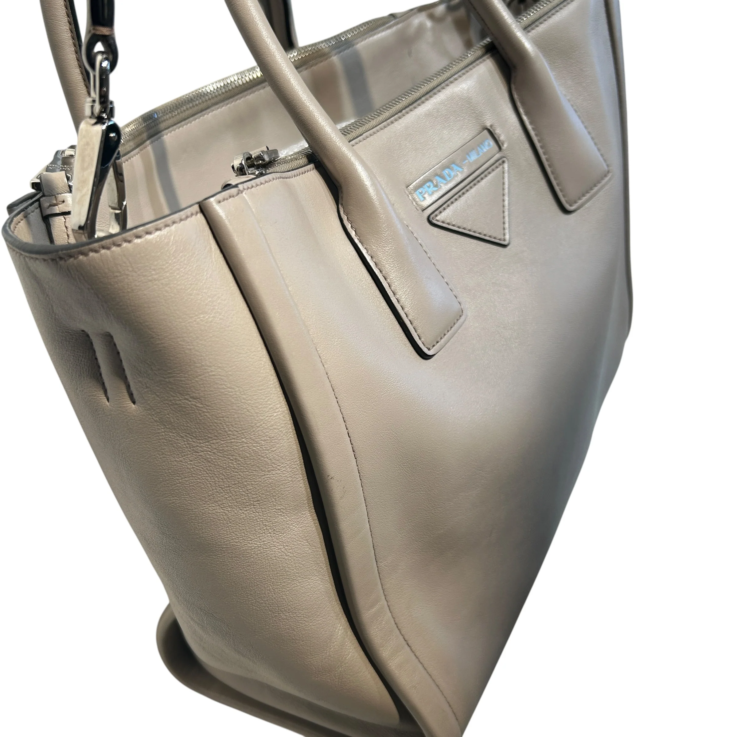 PRADA/Tote Bag/Leather/CRM/leather concept