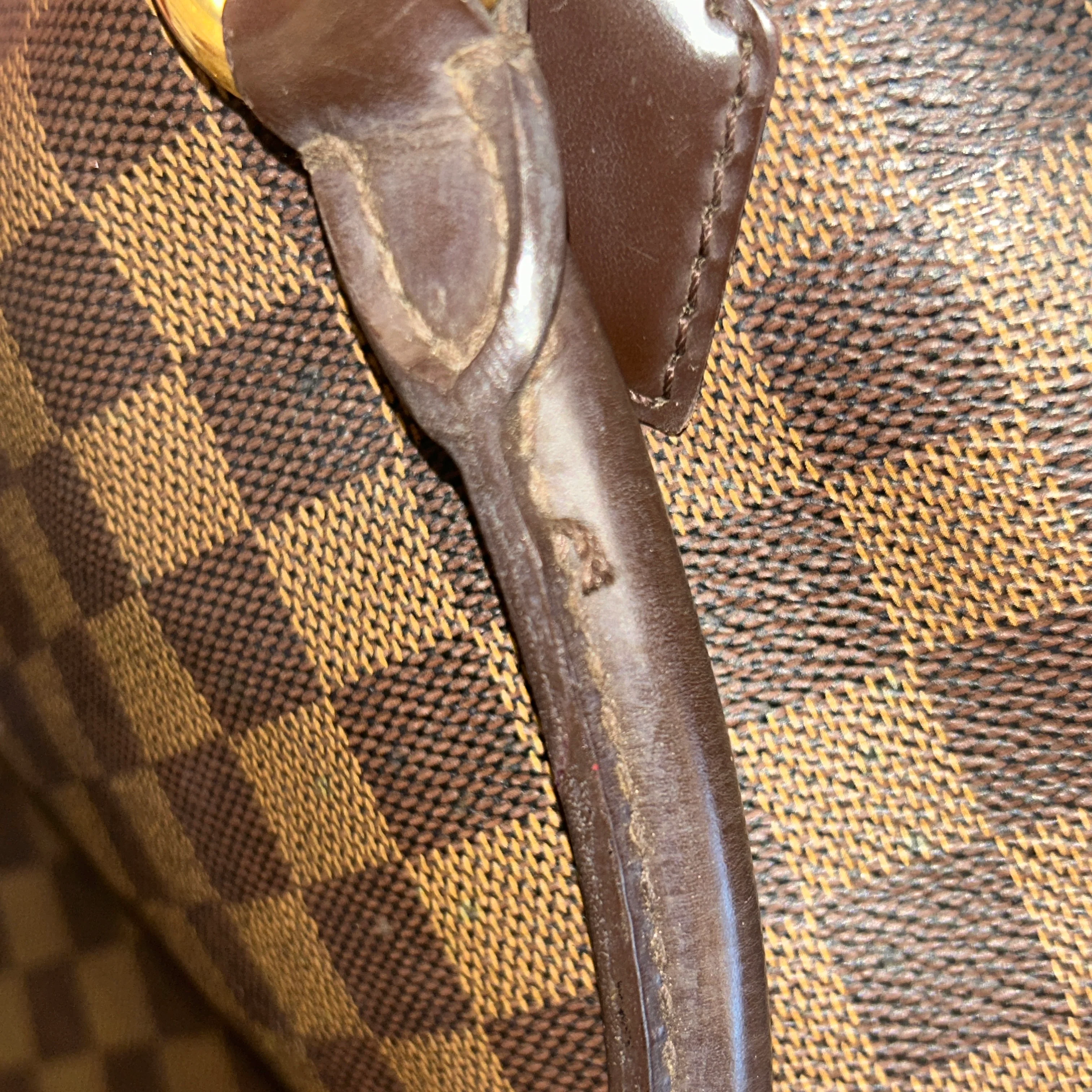 LOUIS VUITTON/Hand Bag/Houndstooth Check/Leather/BRW/saleya pm