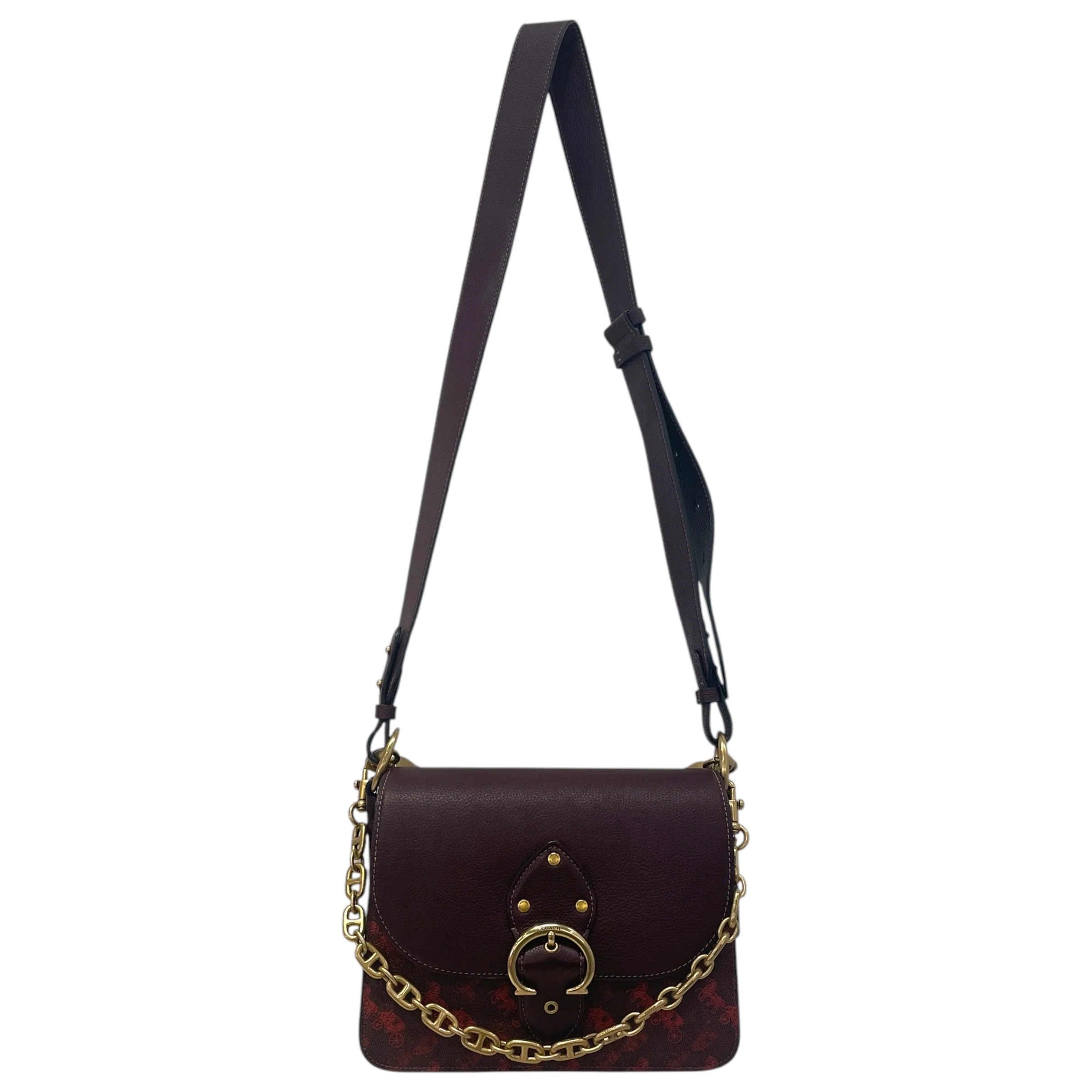 COACH/Cross Body Bag/Monogram/Leather/BRD/beat shoulder bag horse print