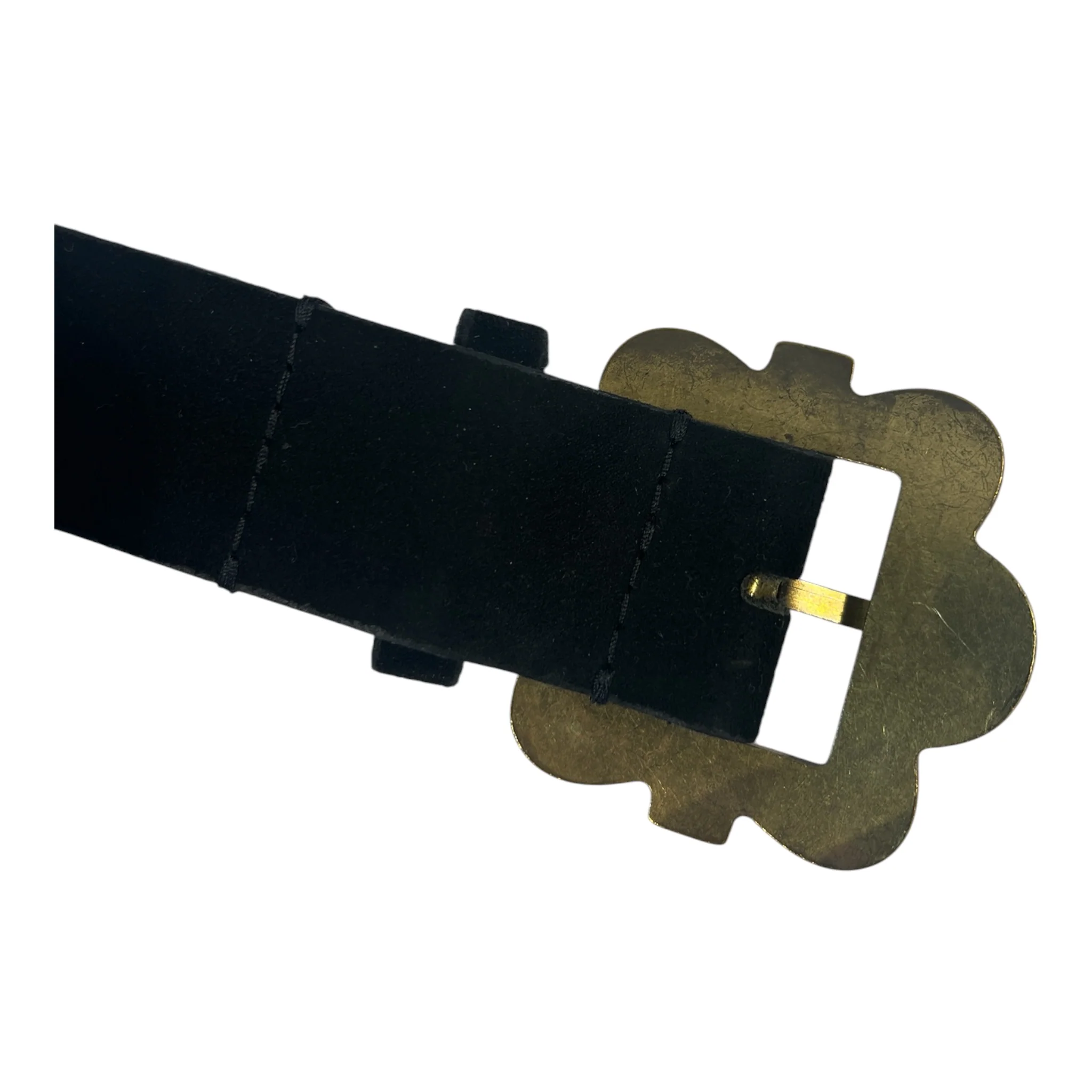 2701-sky-high-farm-belt-suede-blk-gold-flower-buckle-2.webp SKY HIGH FARM/Belt/Suede/BLK/GOLD FLOWER BUCKLE