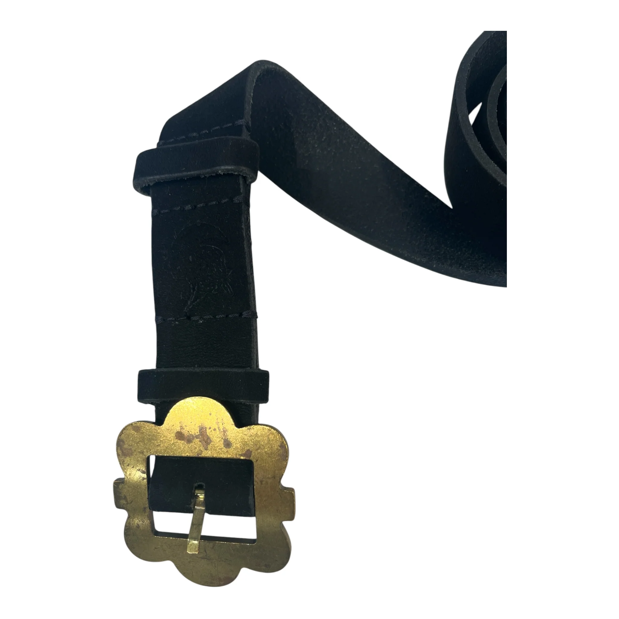 2701-sky-high-farm-belt-suede-blk-gold-flower-buckle-3.webp SKY HIGH FARM/Belt/Suede/BLK/GOLD FLOWER BUCKLE