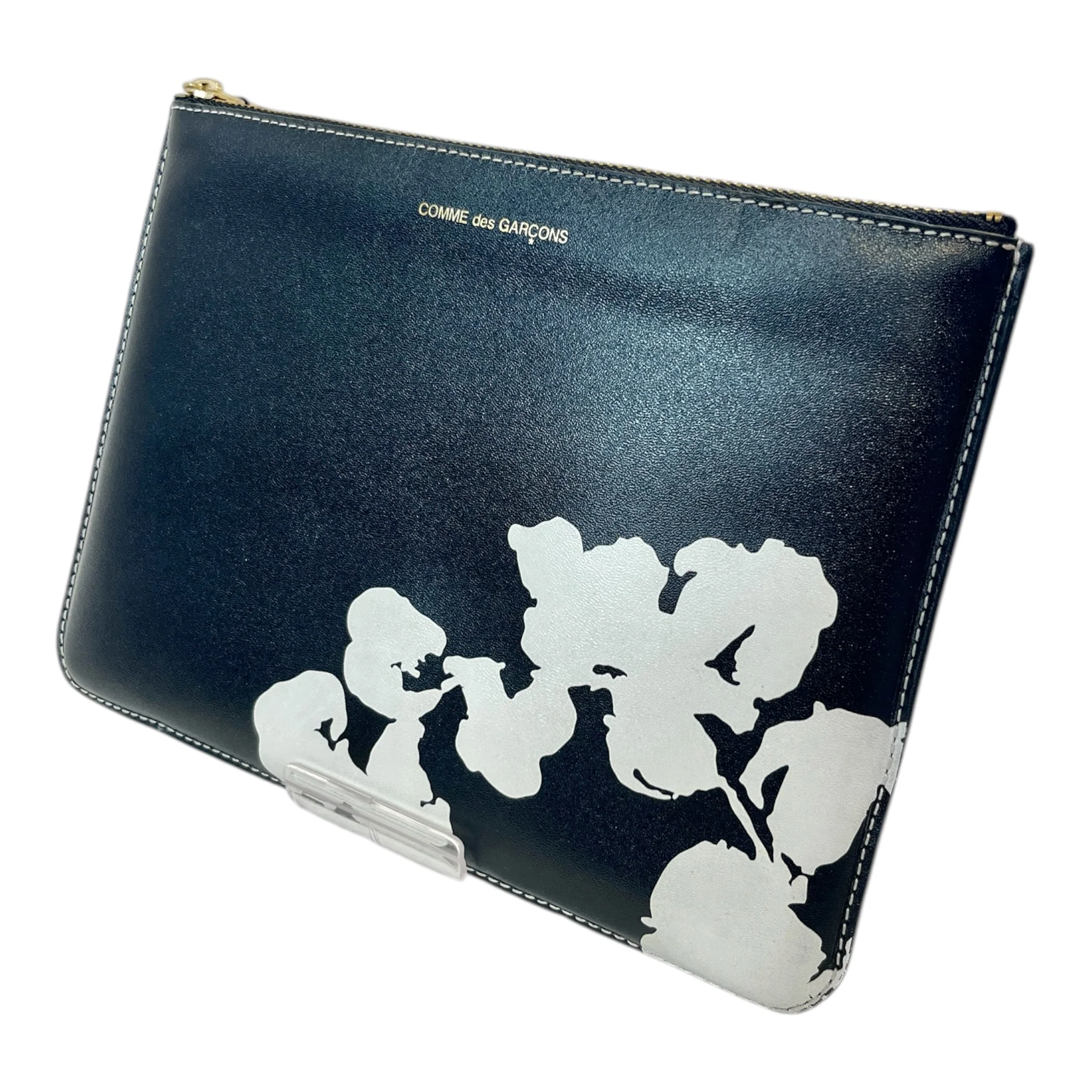 COMME des GARCONS/DENIM TEARS/Pouch/All Over Print/Leather/BLK/COTTON WREATH ZIP