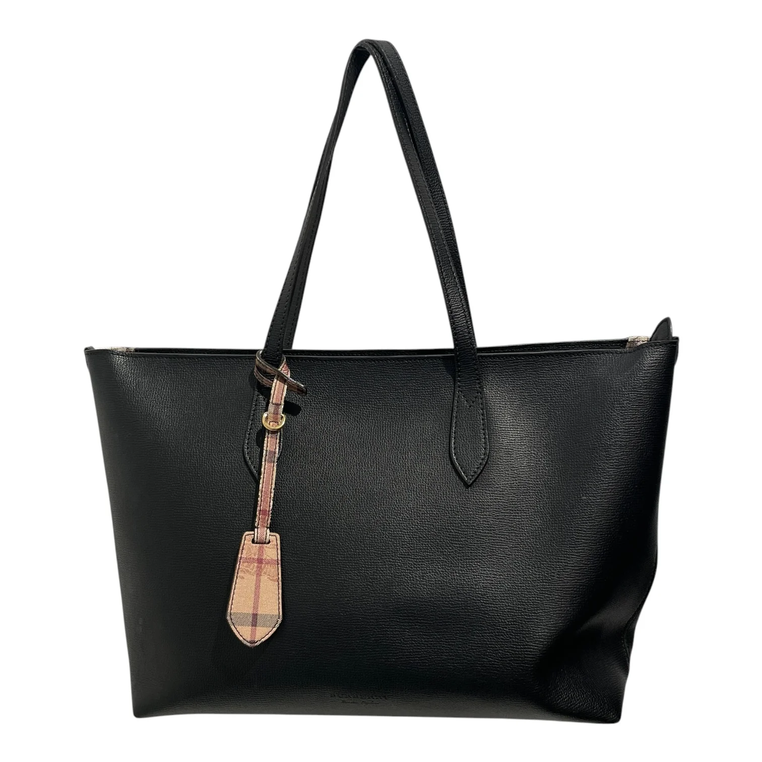 BURBERRY LONDON/Tote Bag/Leather/BLK/