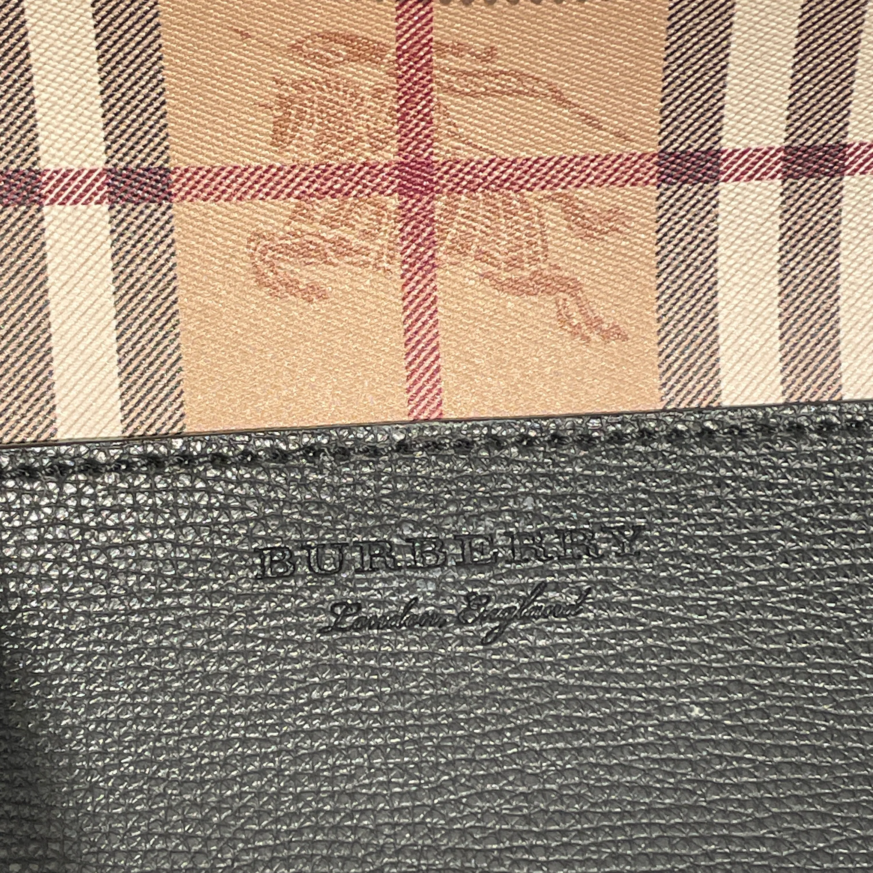 BURBERRY LONDON/Tote Bag/Leather/BLK/