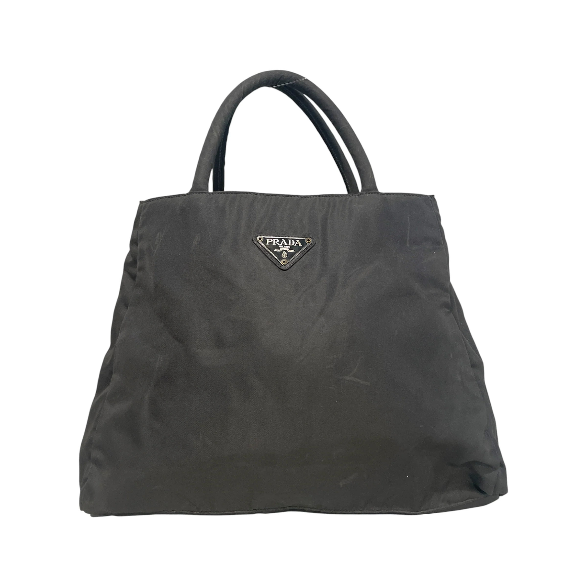 PRADA/Hand Bag/Nylon/GRY/Tessuto
