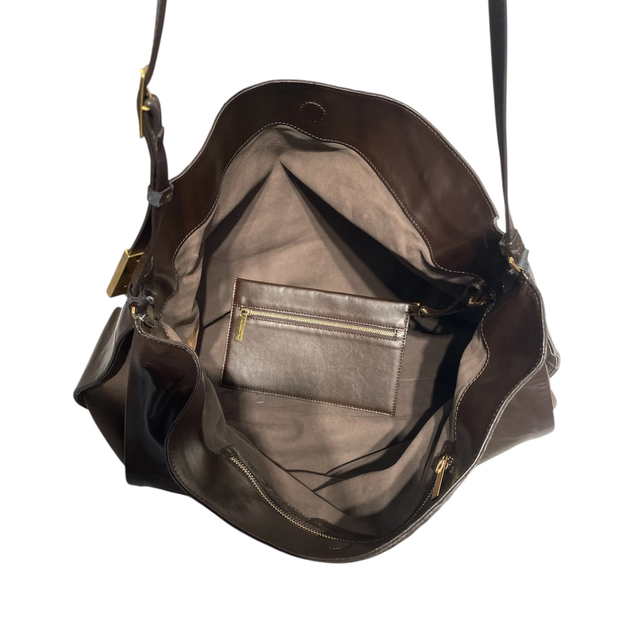 STELLAMcCARTNEY/Tote Bag/Leather/BRW/Hobo/Shoulder Bag w/Pouch
