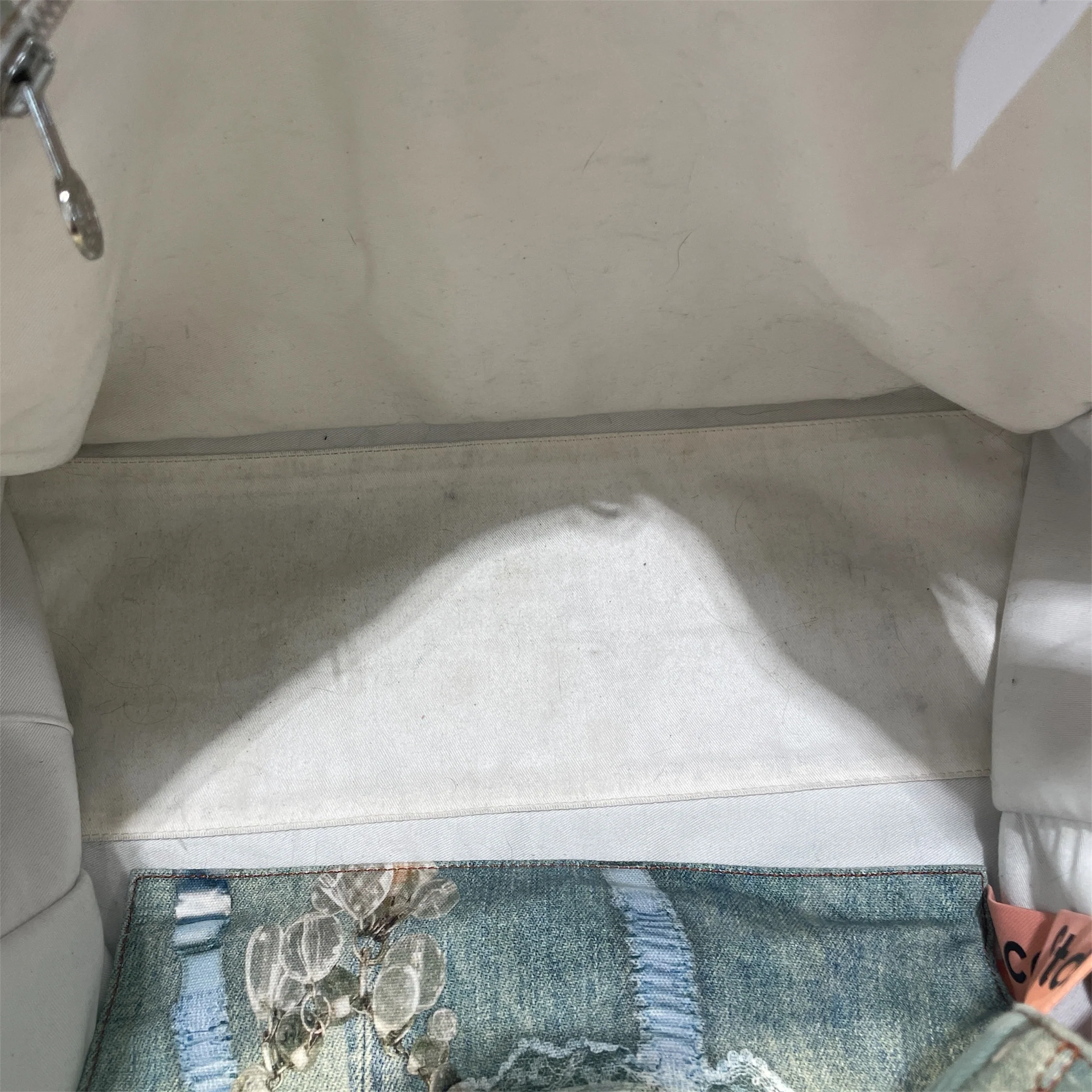 Acne Studios/Tote Bag/All Over Print/Cotton/MLT/Trompe L'oeil Denim Effect
