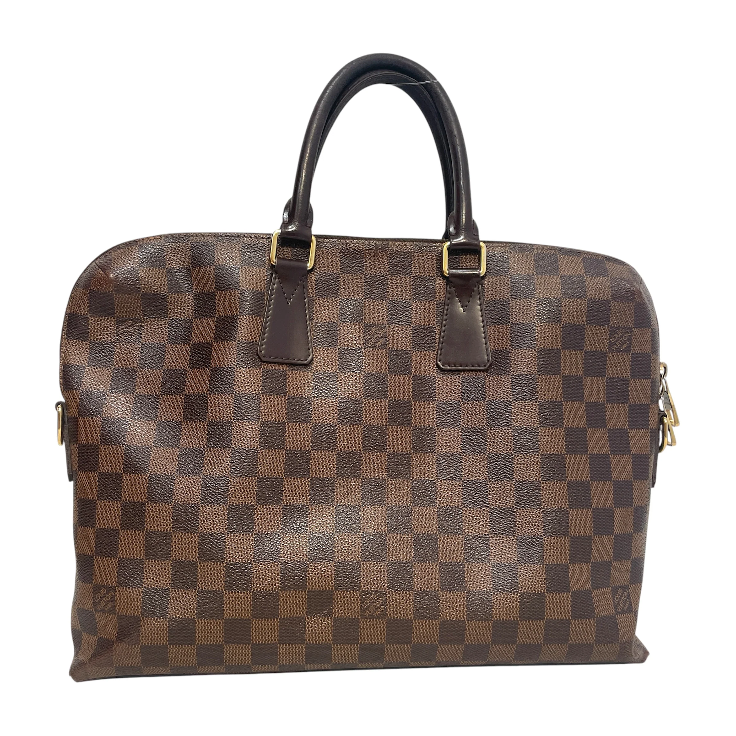 LOUIS VUITTON/Tote Bag/Monogram/Leather/BRW/Damier Ebene Porte