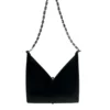 GIVENCHY/Bag/Leather/BLK/V CUT OUT SHOULDER BAG