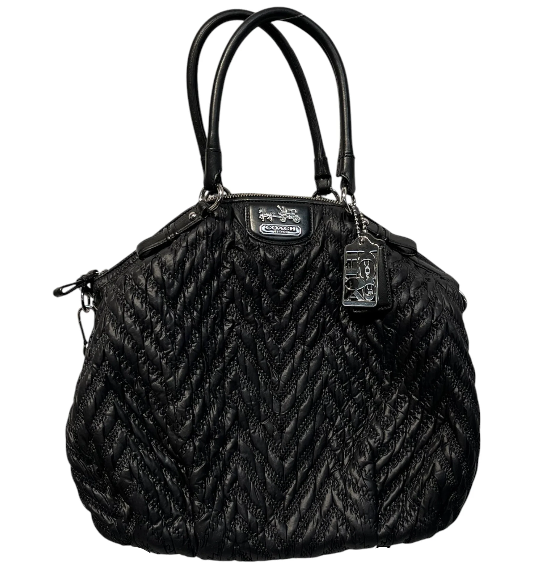 COACH/Bag/Nylon/BLK/Madison Satchel