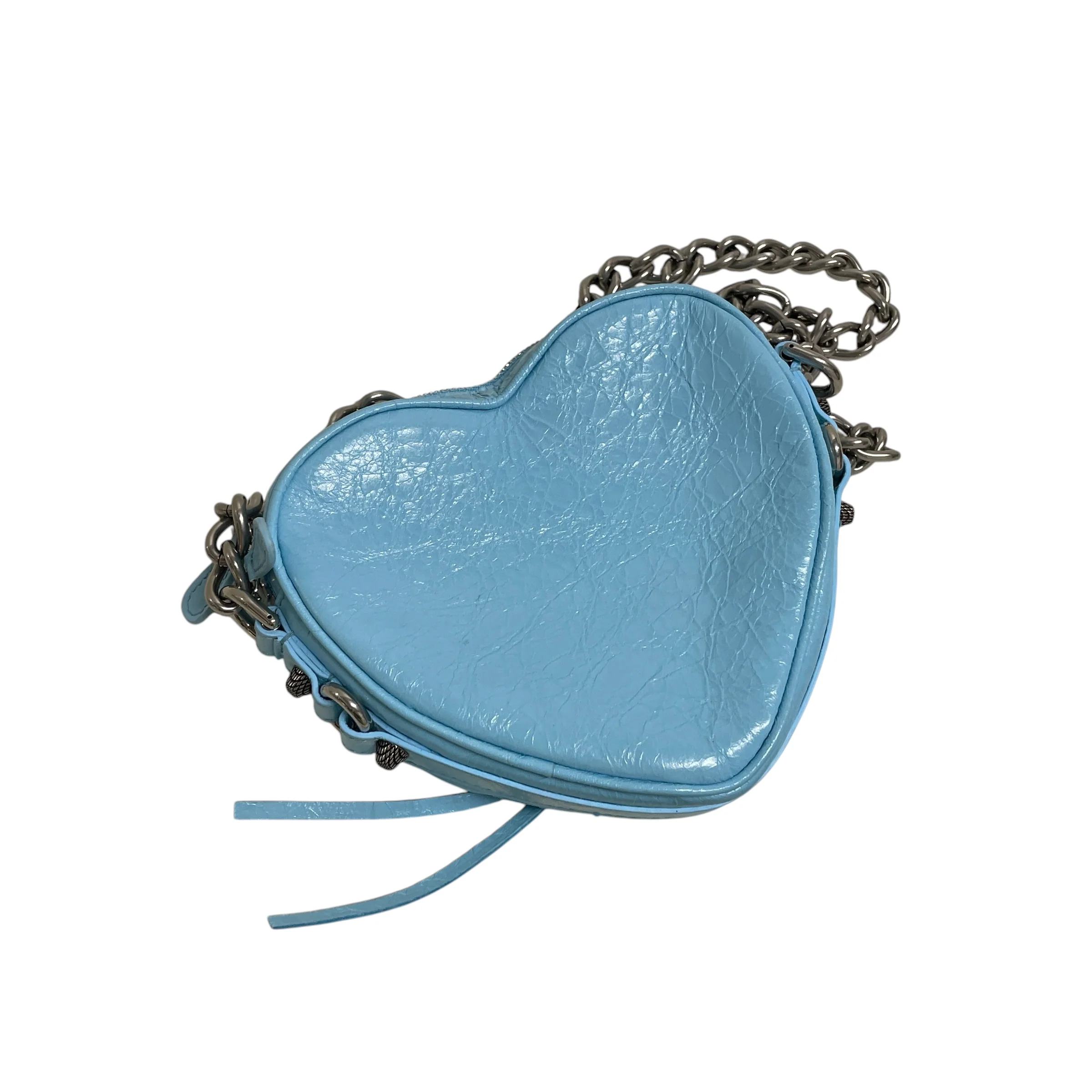 BALENCIAGA/Cross Body Bag/Leather/BLU/HEART/MINI/722781