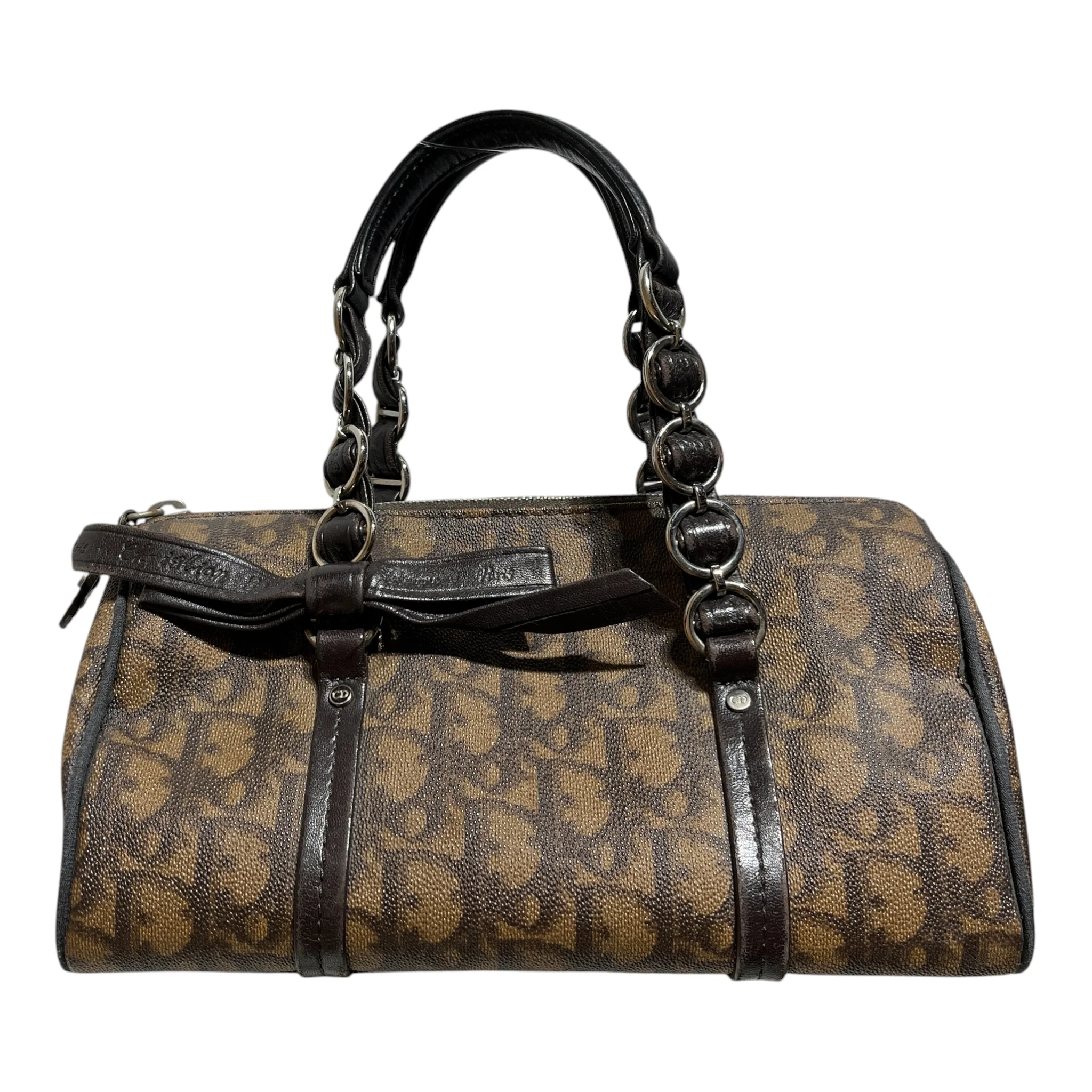 Christian Dior/Hand Bag/Monogram/Leather/BRW/MINI DIORISSIMO