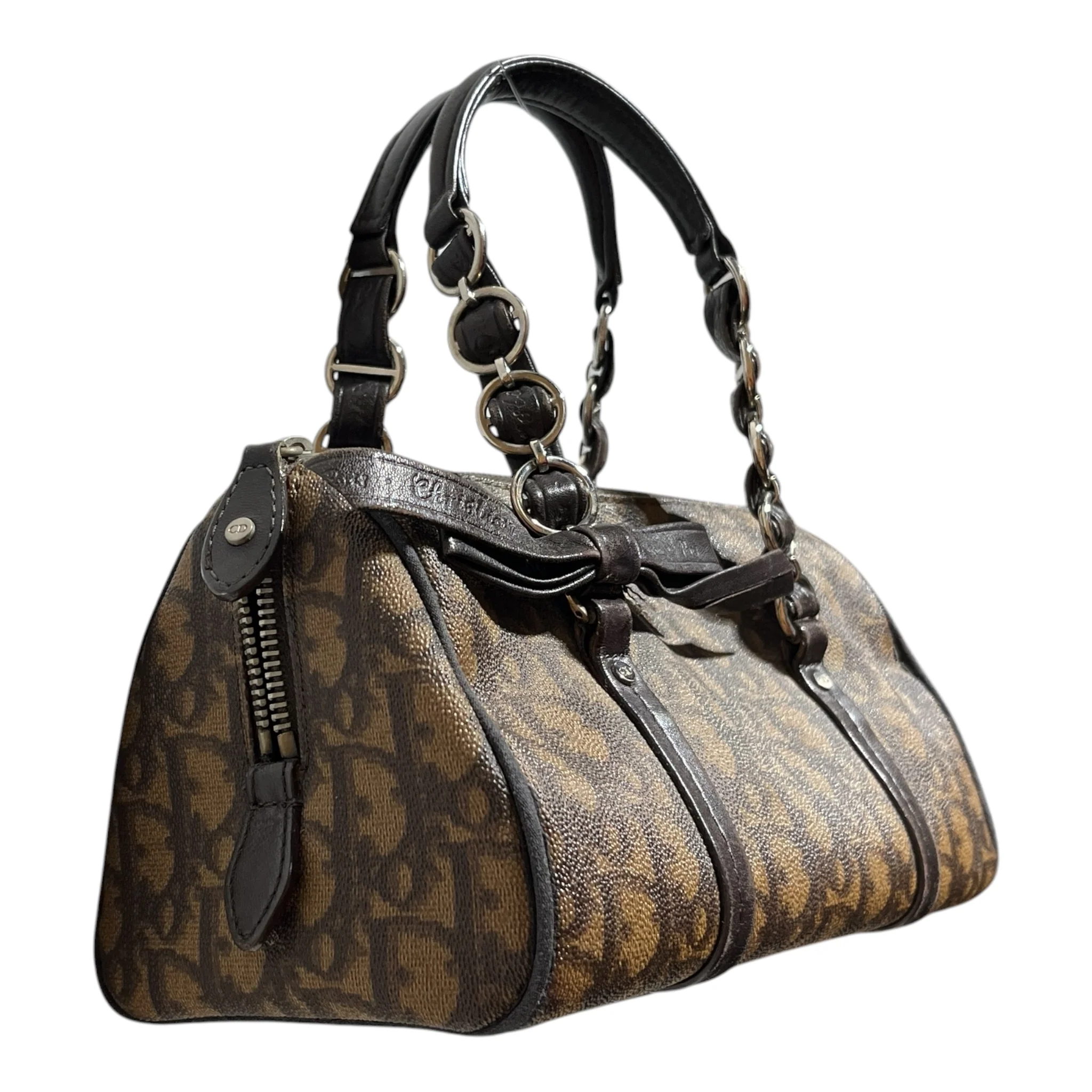 2767-christian-dior-hand-bag-monogram-leather-brw-mini-diorissimo-2.webp Christian Dior/Hand Bag/Monogram/Leather/BRW/MINI DIORISSIMO
