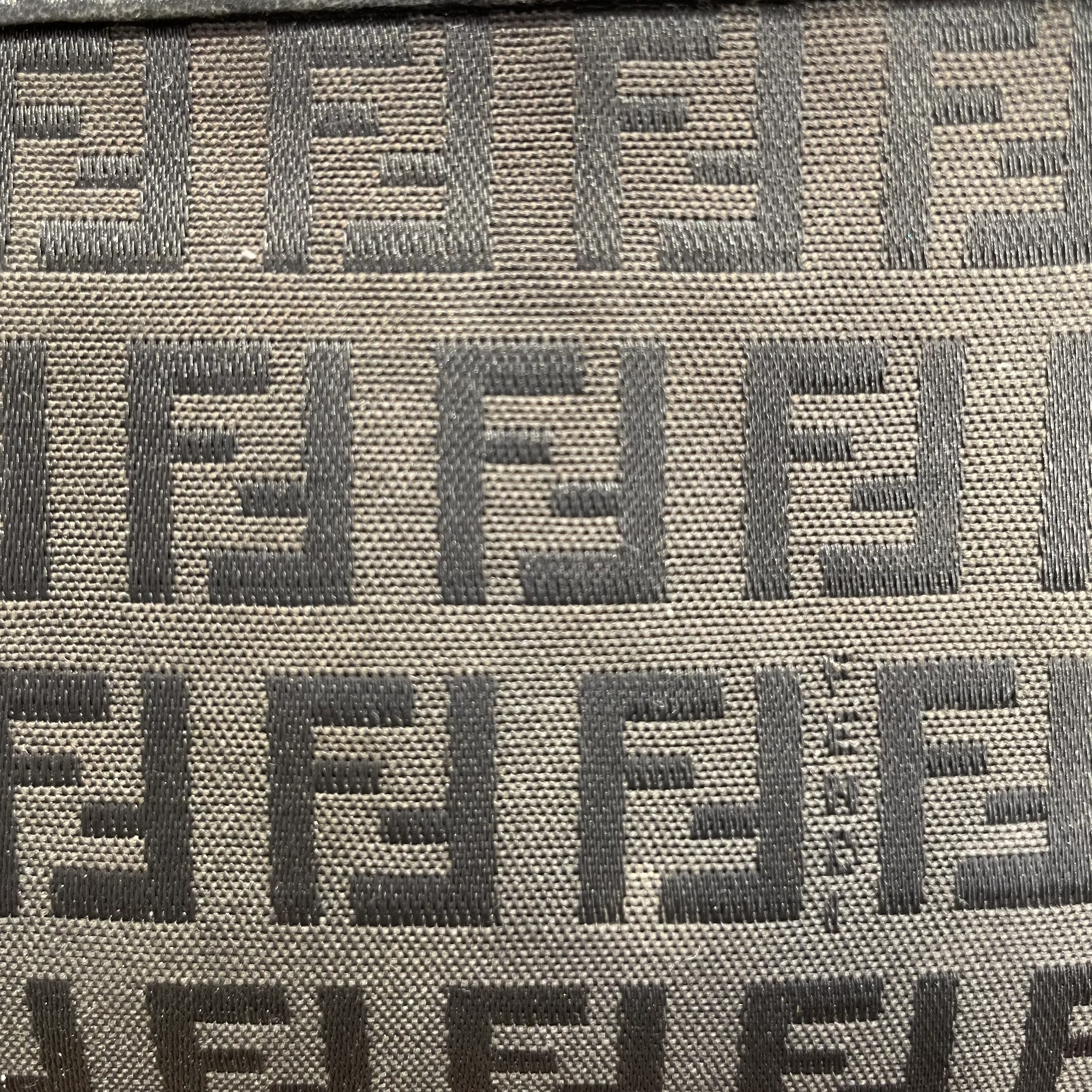 FENDI/Clutch Bag/Monogram/Leather/BLK/ZUCCHINO SHOULDER BAG