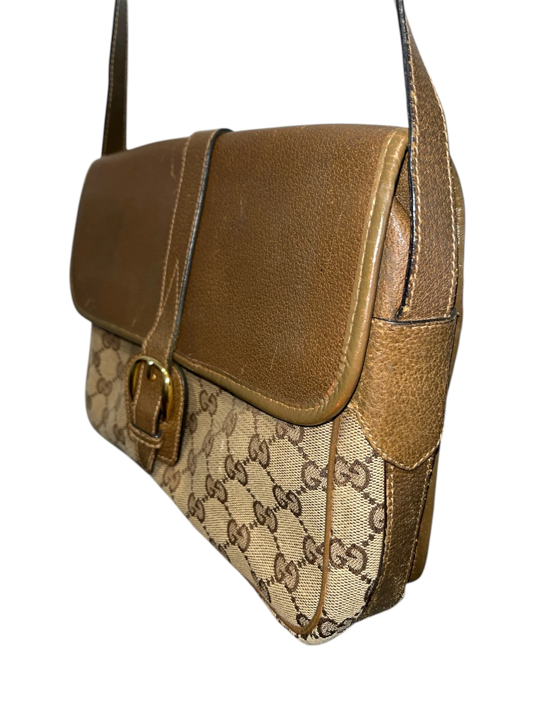 GUCCI/Cross Body Bag/Monogram/Leather/BEG/001-113-0613