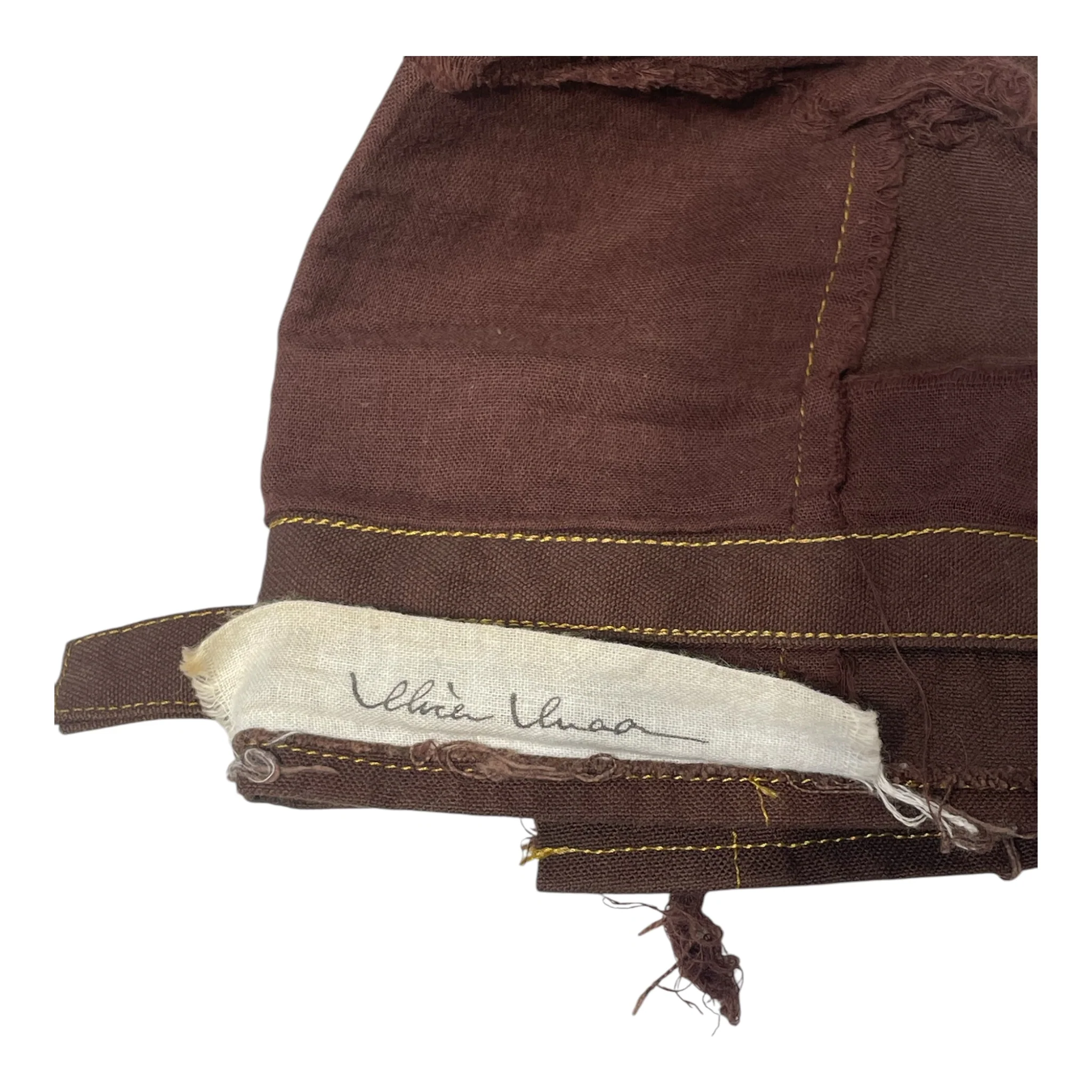 alice auaa/Gloves, Mittens/Cotton/BRW/PATCHWORK W/ BUCKLE DETAIL