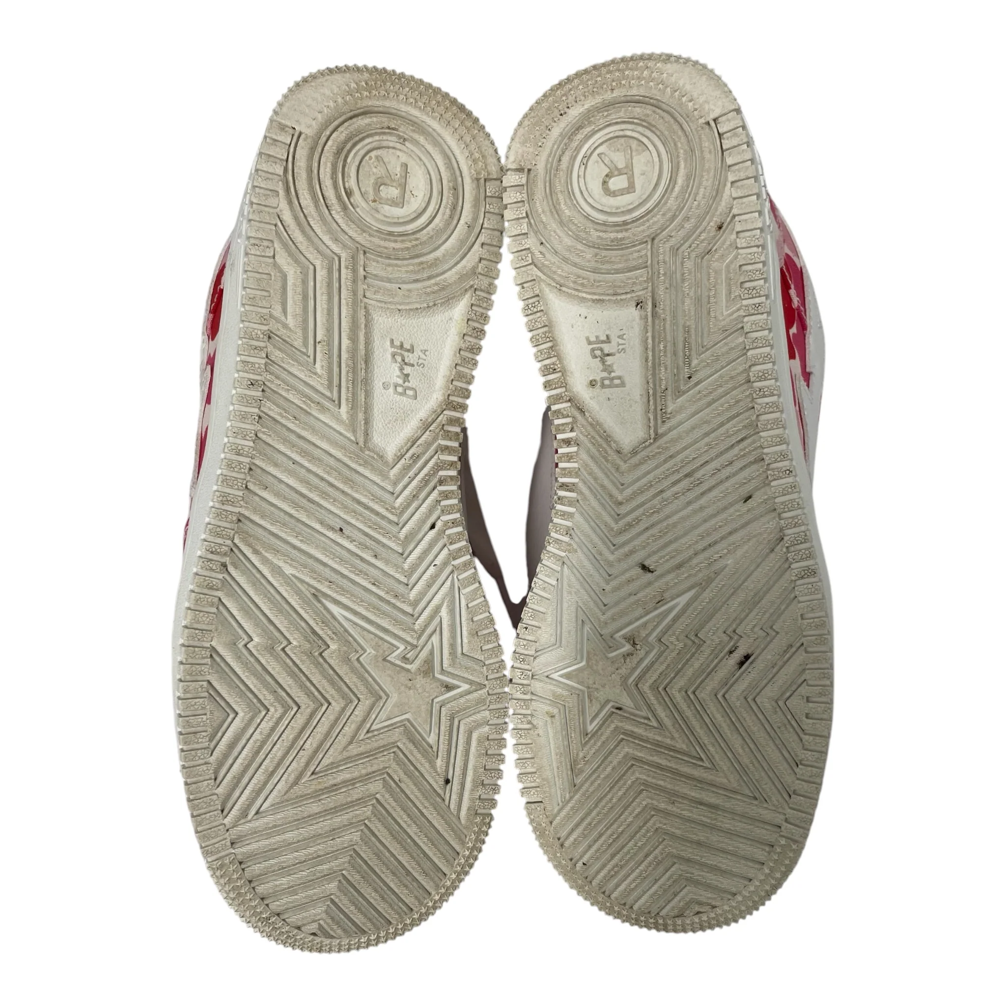 BAPE STA!/Low-Sneakers/US 7/All Over Print/PNK/