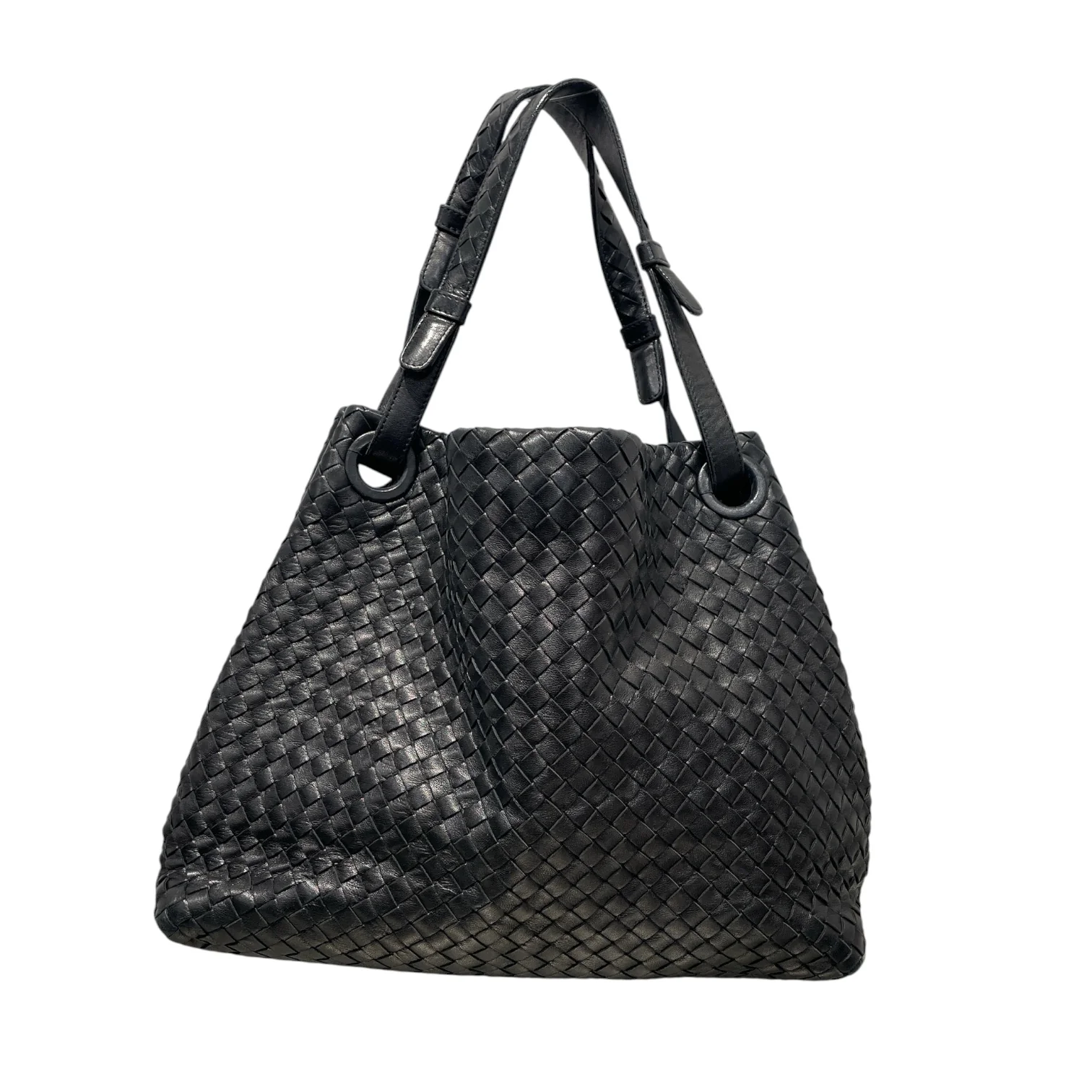 BOTTEGA VENETA/Bag/BLK/Black Intrecciato Leather