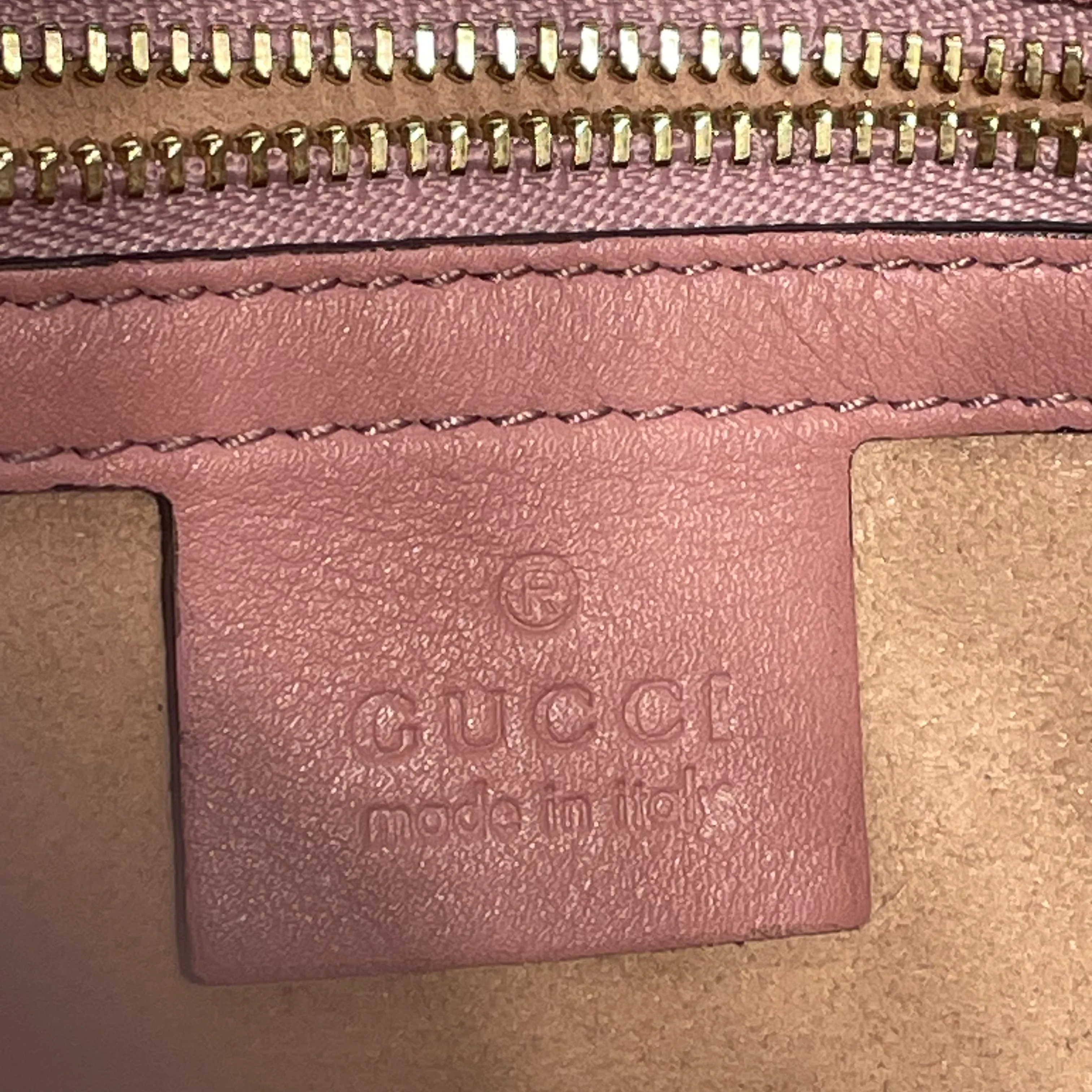 GUCCI/Bag/Leather/PNK/EMBOSSED LEATHER BAG