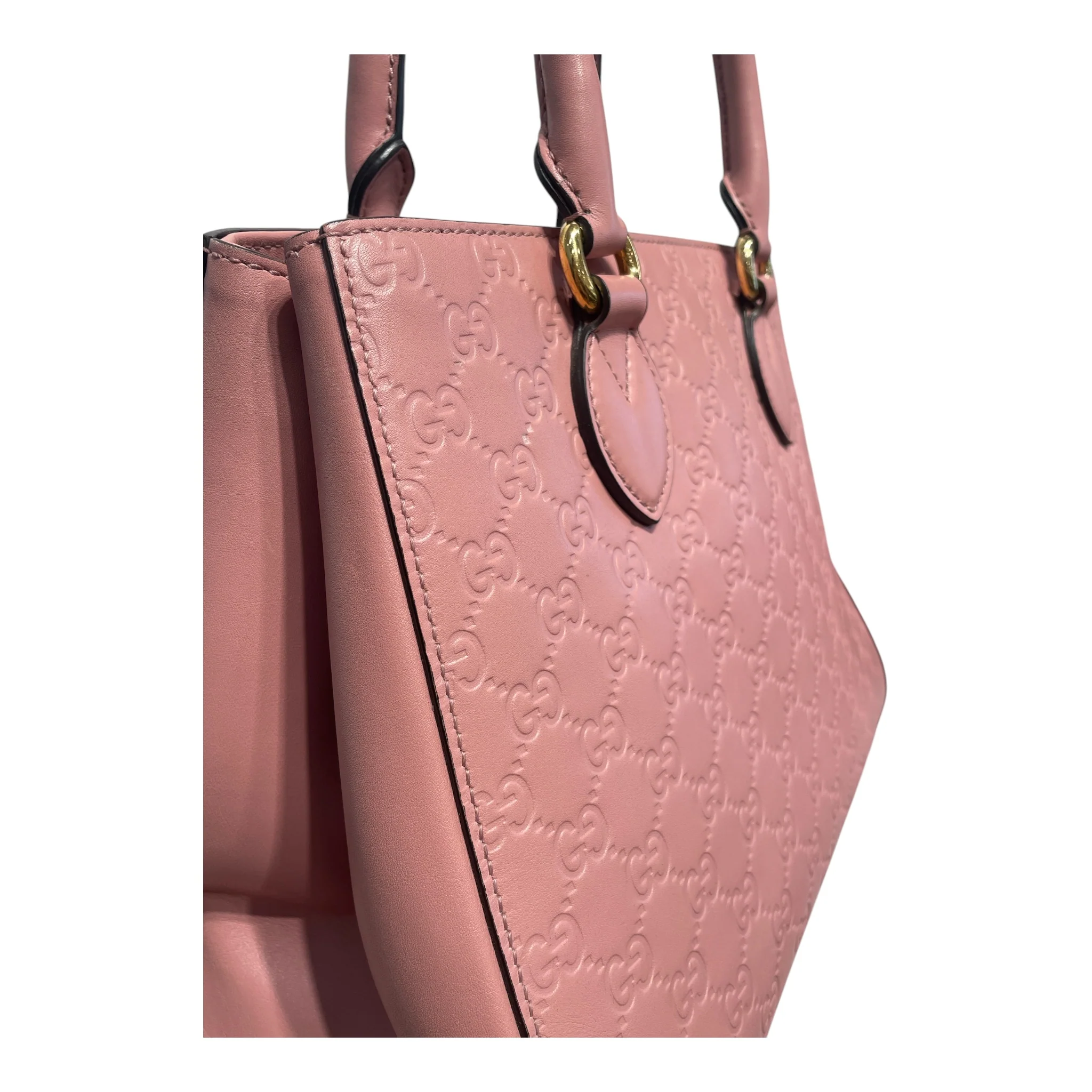 GUCCI/Bag/Leather/PNK/EMBOSSED LEATHER BAG