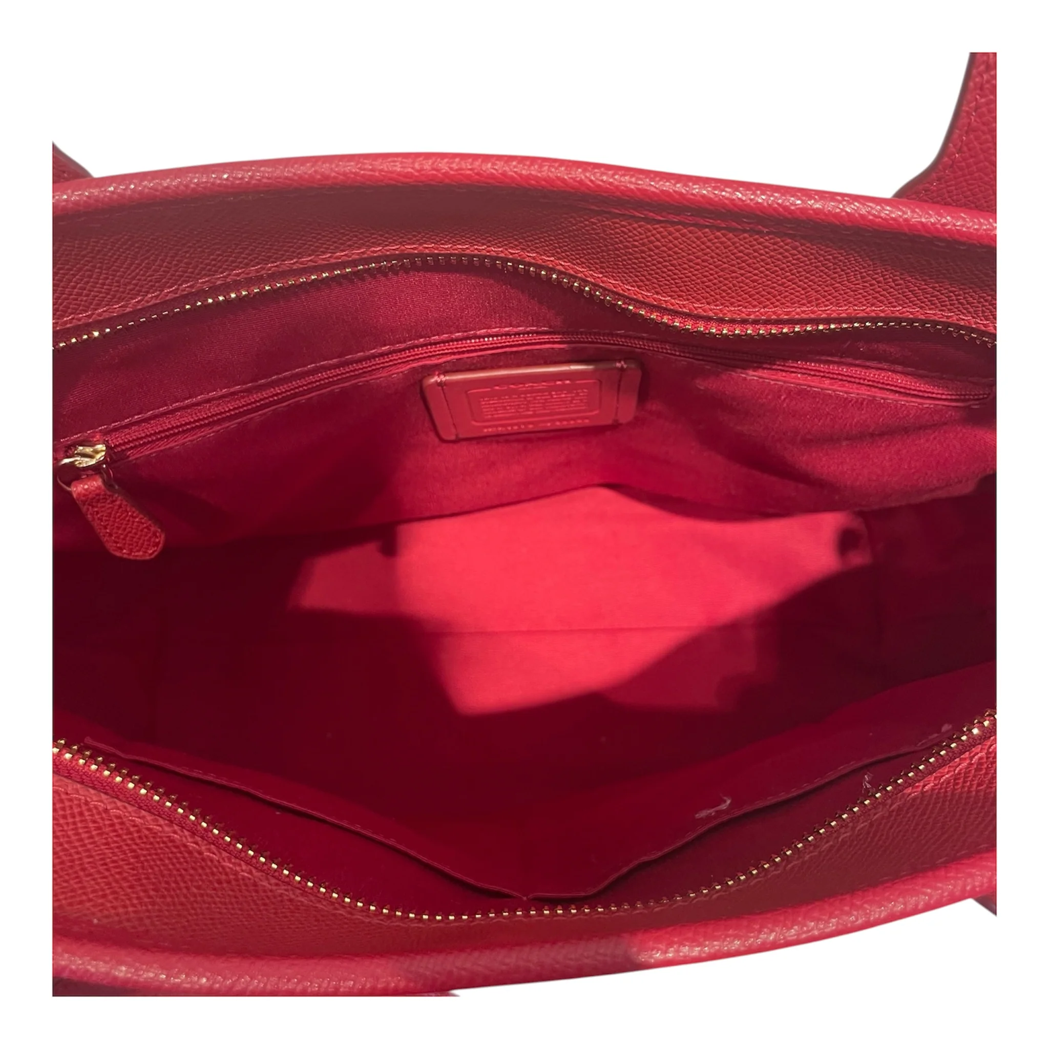 COACH/Tote Bag/Leather/RED/City Zip